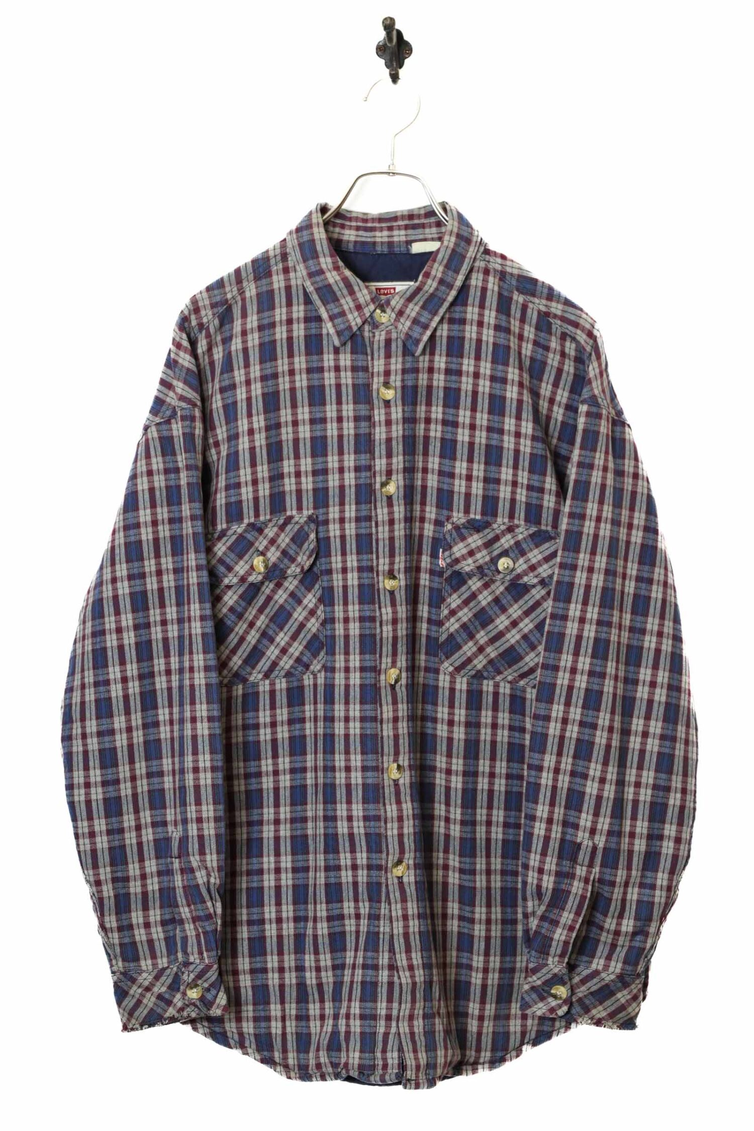 USED LEVI'S CHECK PATTERN SHIRT/XL