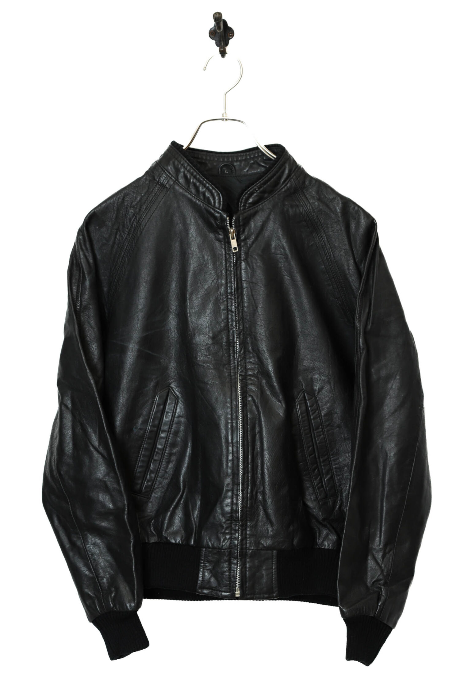 VINTAGE COW LEATHER JACKET/M