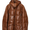 VINTAGE SHEEP LEATHER DOWN JACKET/L