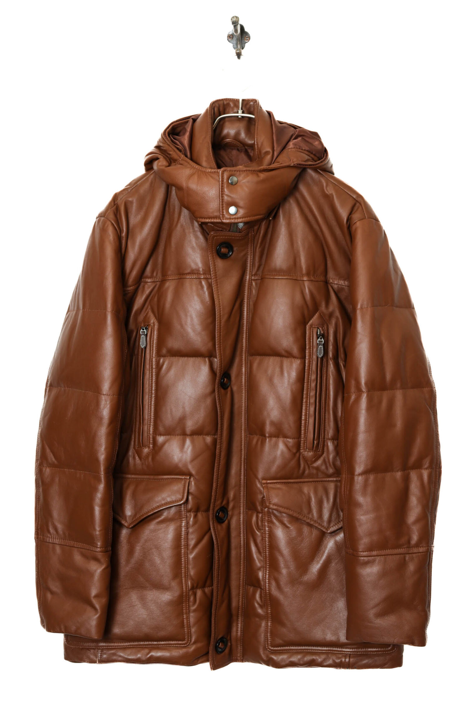 VINTAGE SHEEP LEATHER DOWN JACKET/L