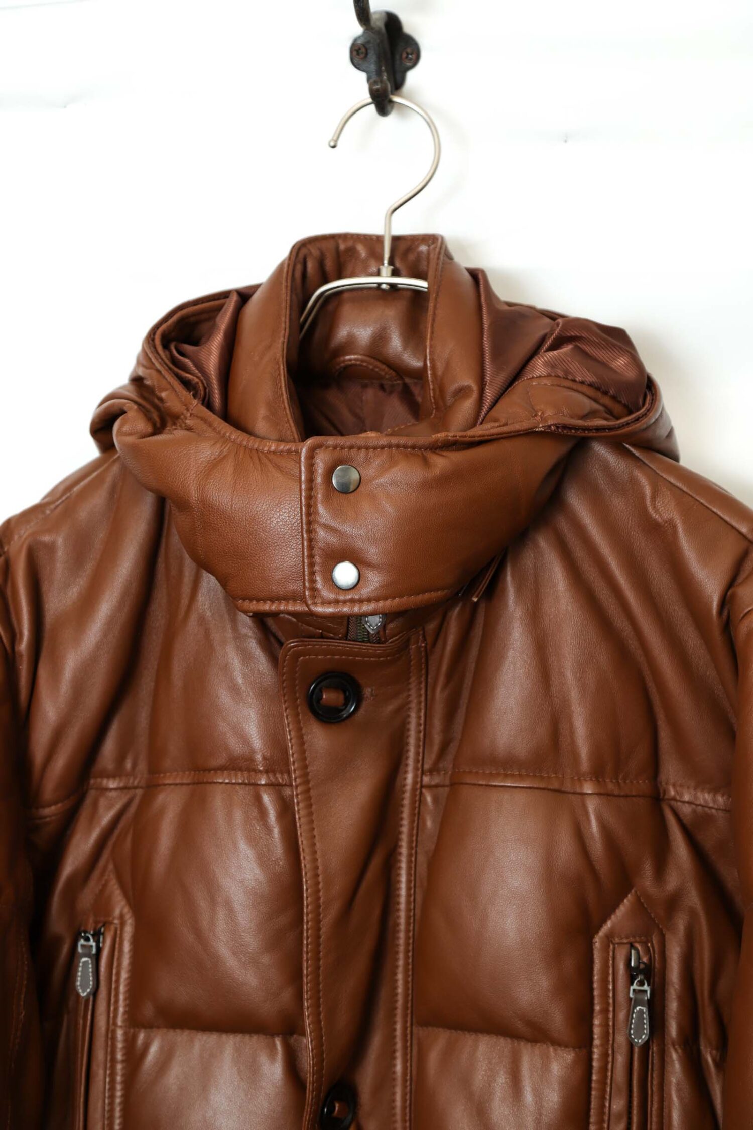 Alternative view of VINTAGE SHEEP LEATHER DOWN JACKET/L