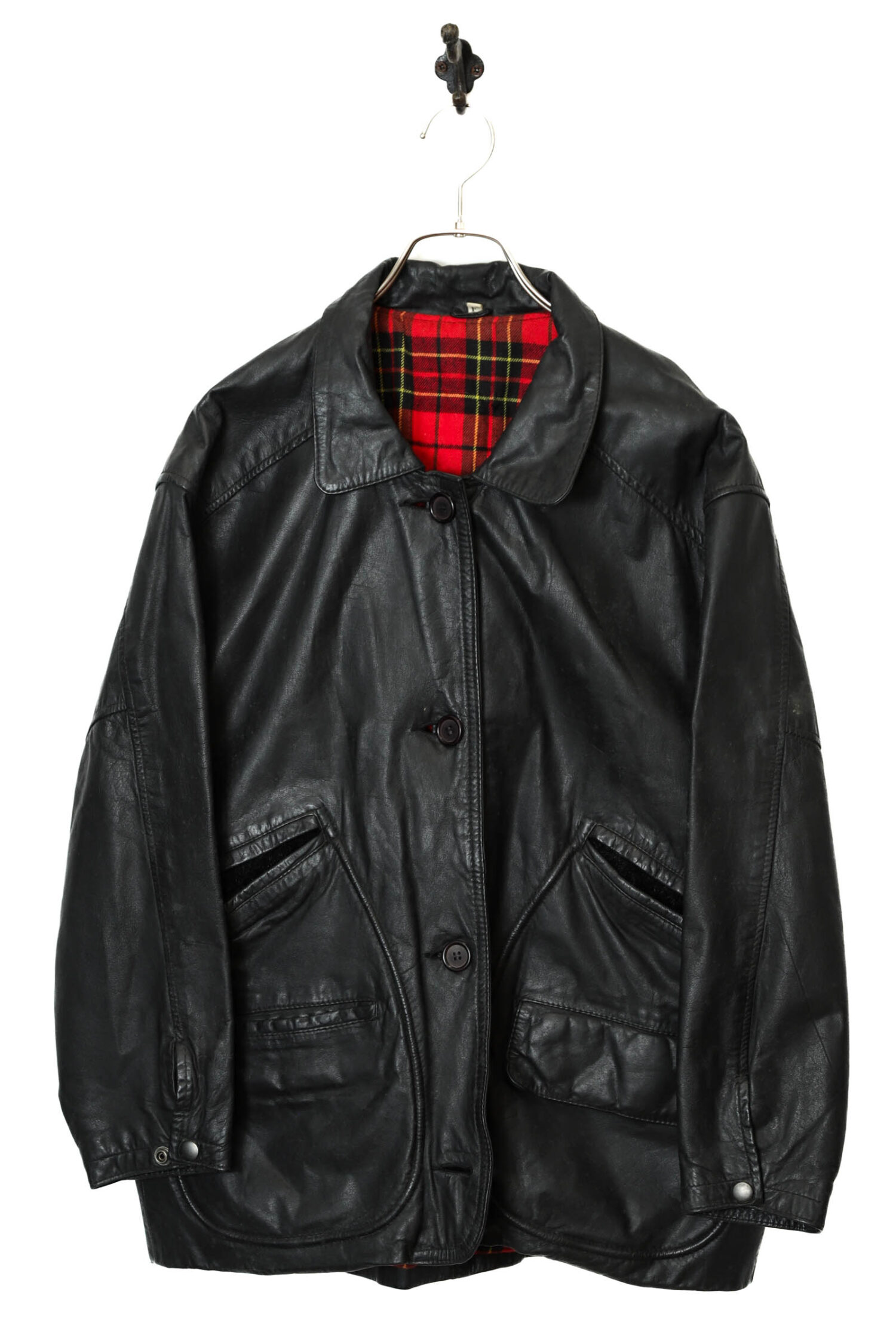 VINTAGE COW LEATHE JACKET/L