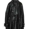 VINTAGE COW LEATHER COAT/L