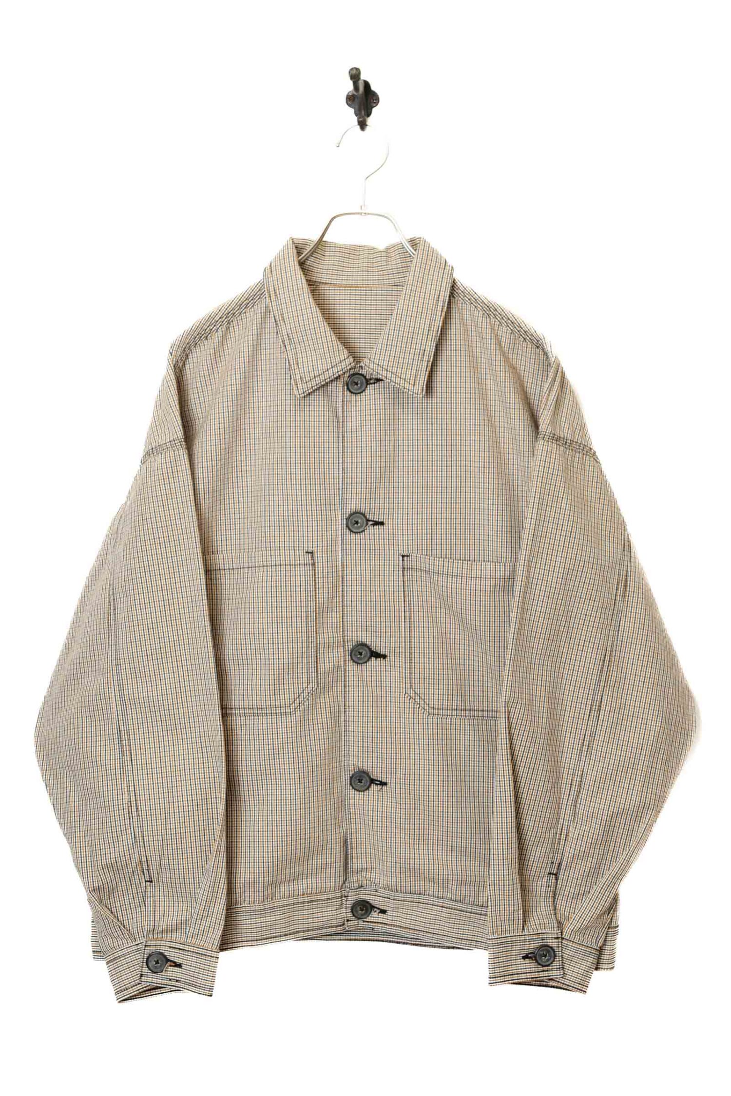 VINTAGE CHECK PATTERN JACKET/XL