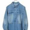VINTAGE DENIM PULL-OVER SHIRT/L
