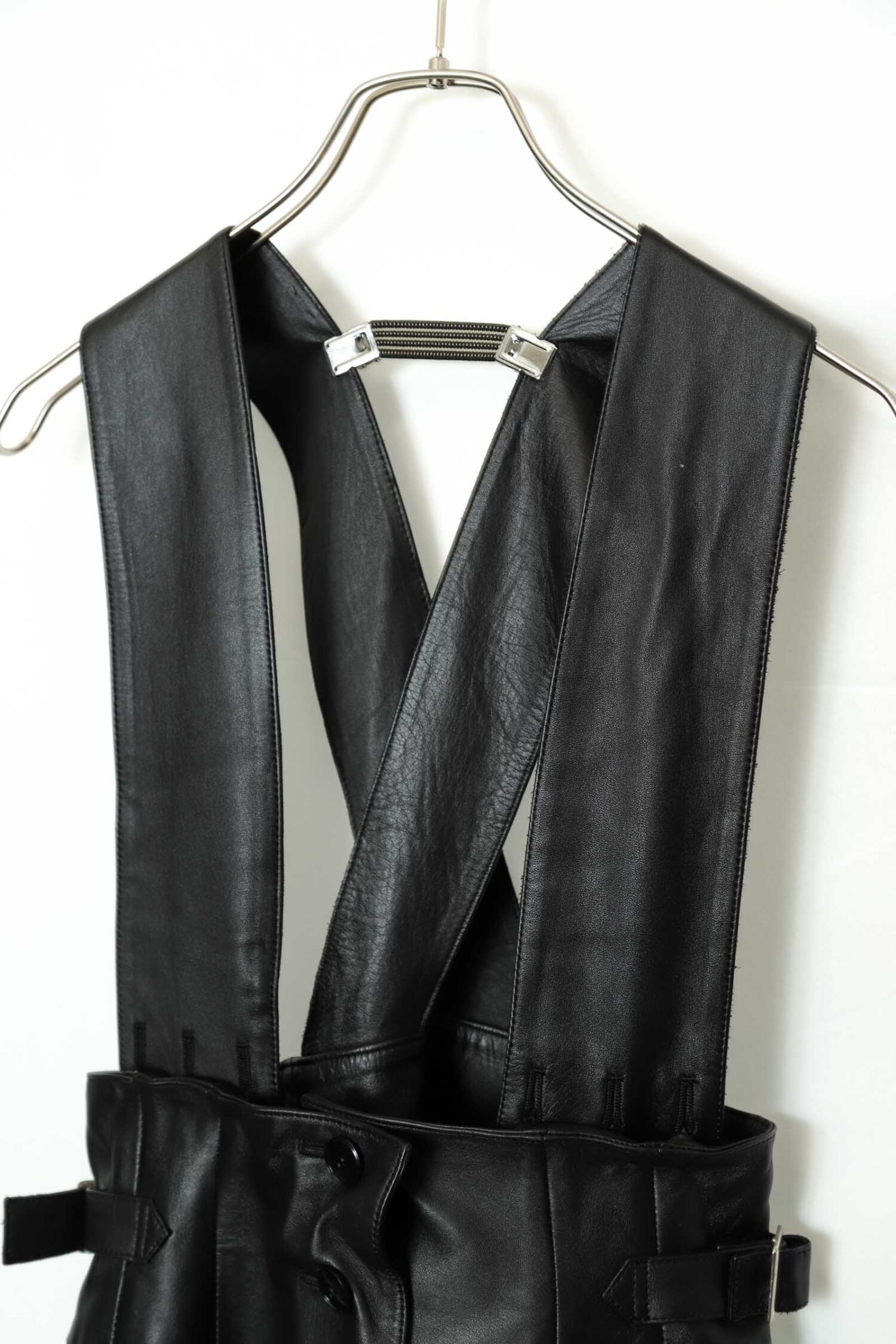 Alternative view of VINTAGE COW LEATHER SKIRT/W60-70