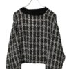 VINTAGE SHORT KNITED SWEATER/L