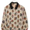 VINTAGE PRINTED PULL-OVER SHIRT/L