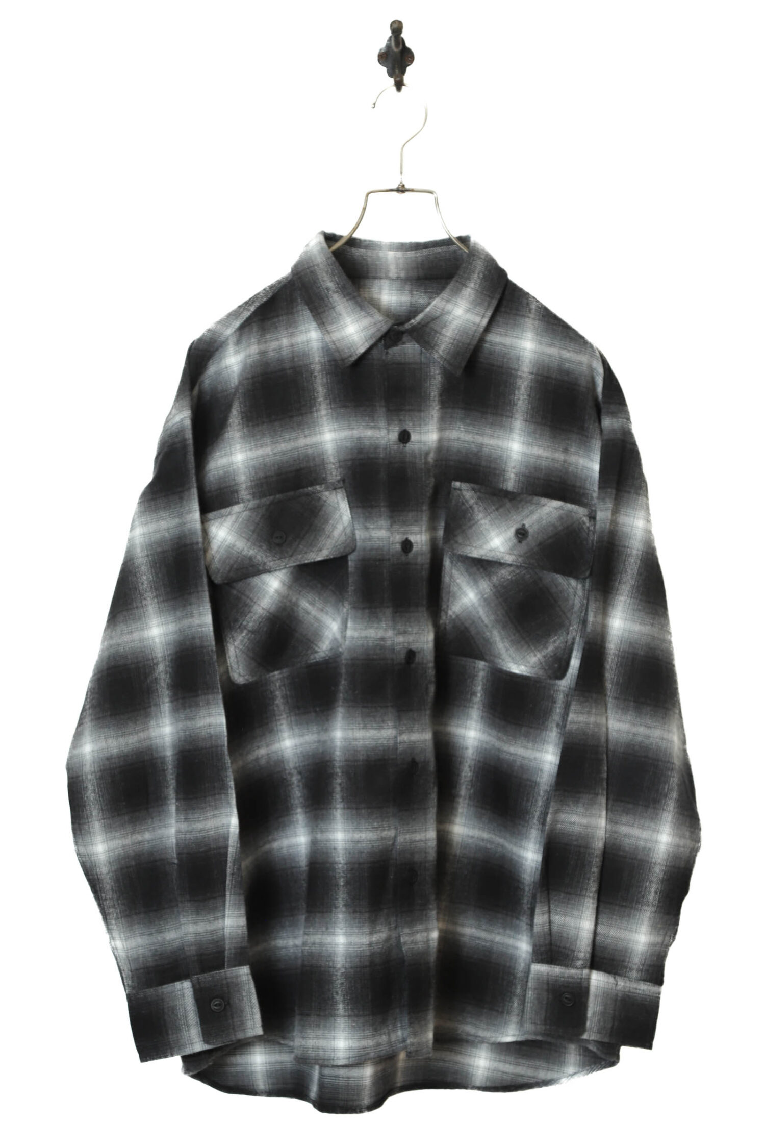 VINTAGE CHECK PATTERN SHIRT/XL