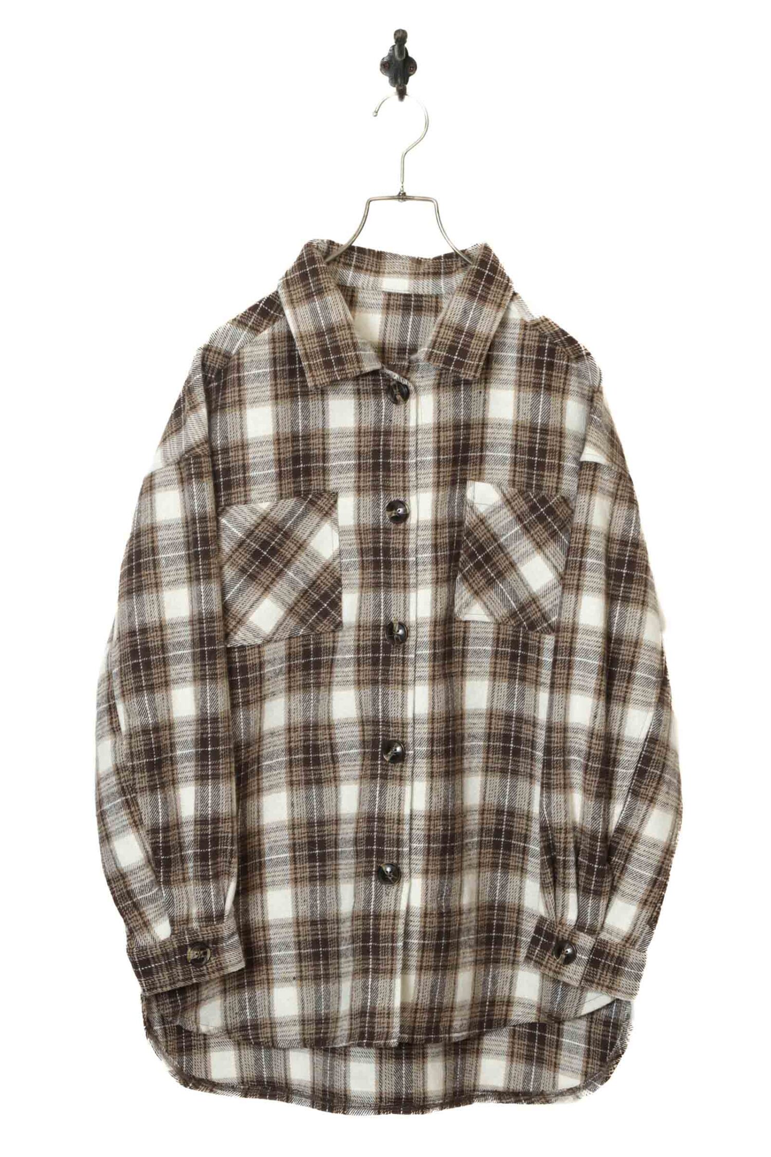 VINTAGE CHECK PATTERN SHIRT/L