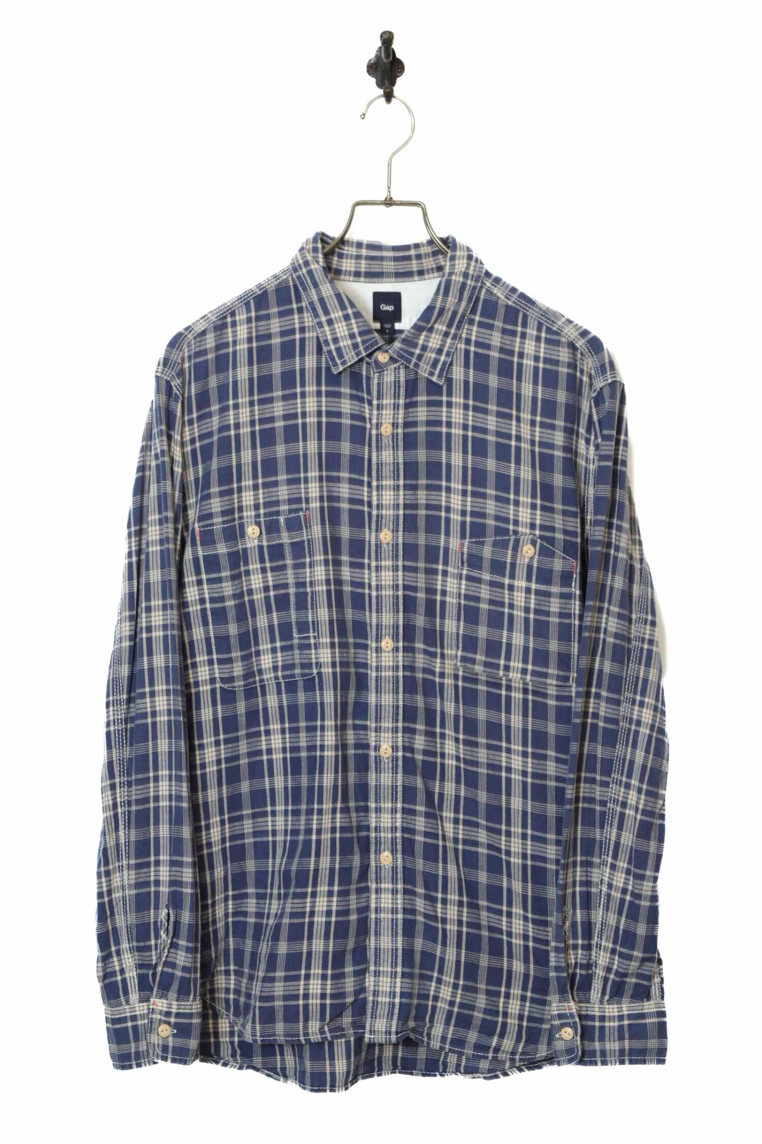 USED GAP CHECK PATTERN SHIRT/L
