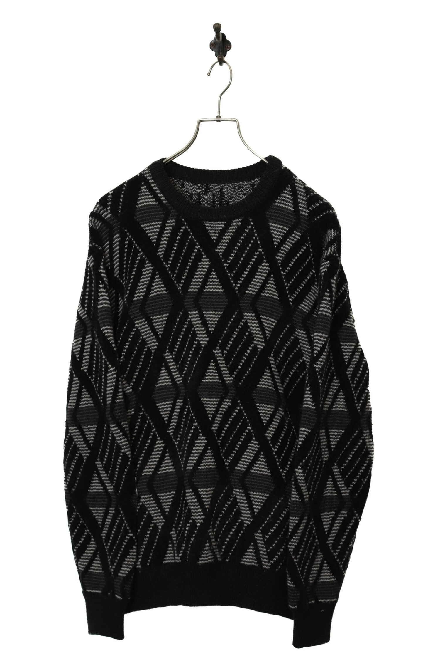 VINTAGE PATTERN KNITED SWEATER/L