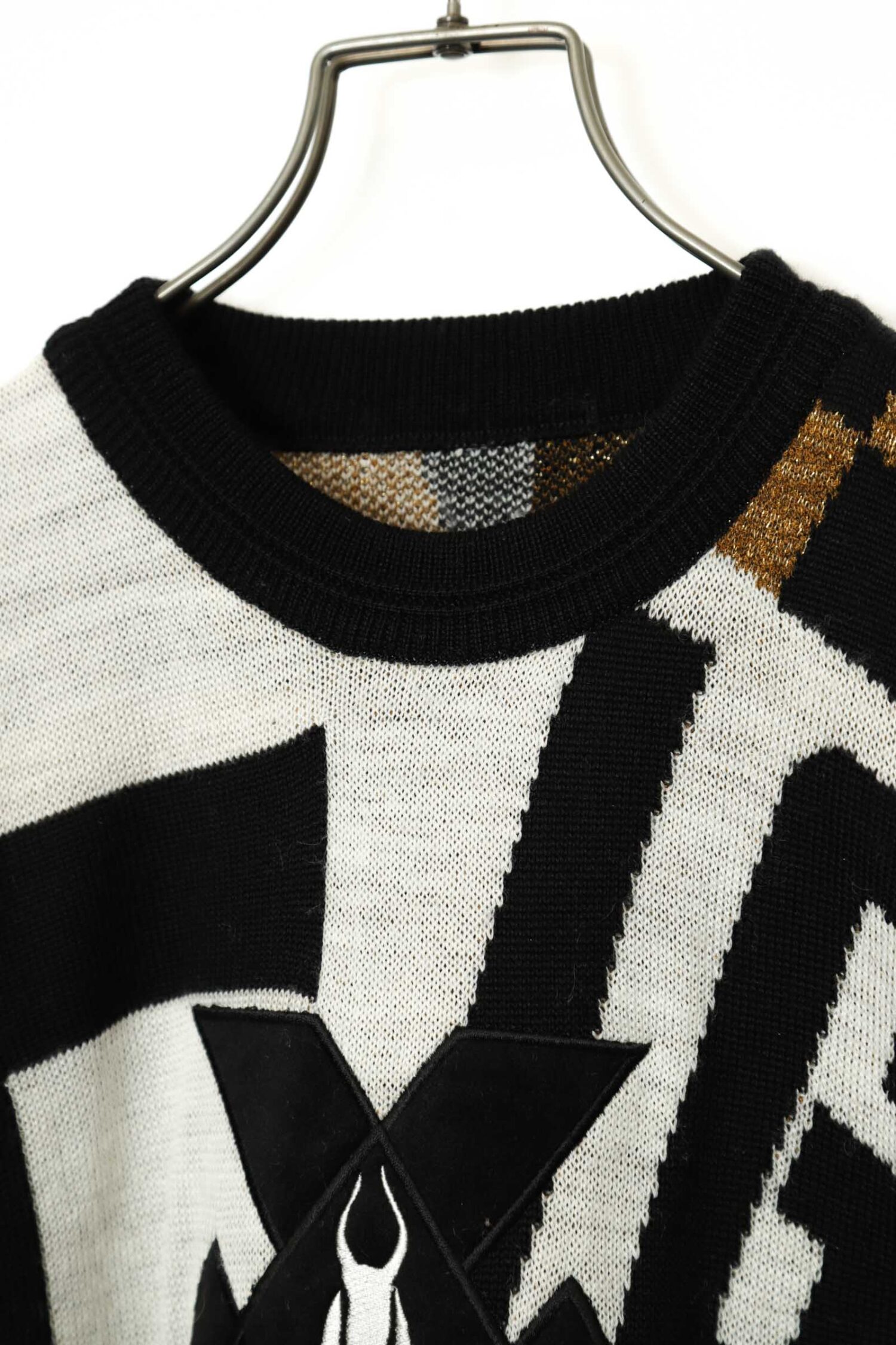 Alternative view of VINTAGE PATTERN JAQUARD KNITED SWEATER/XL