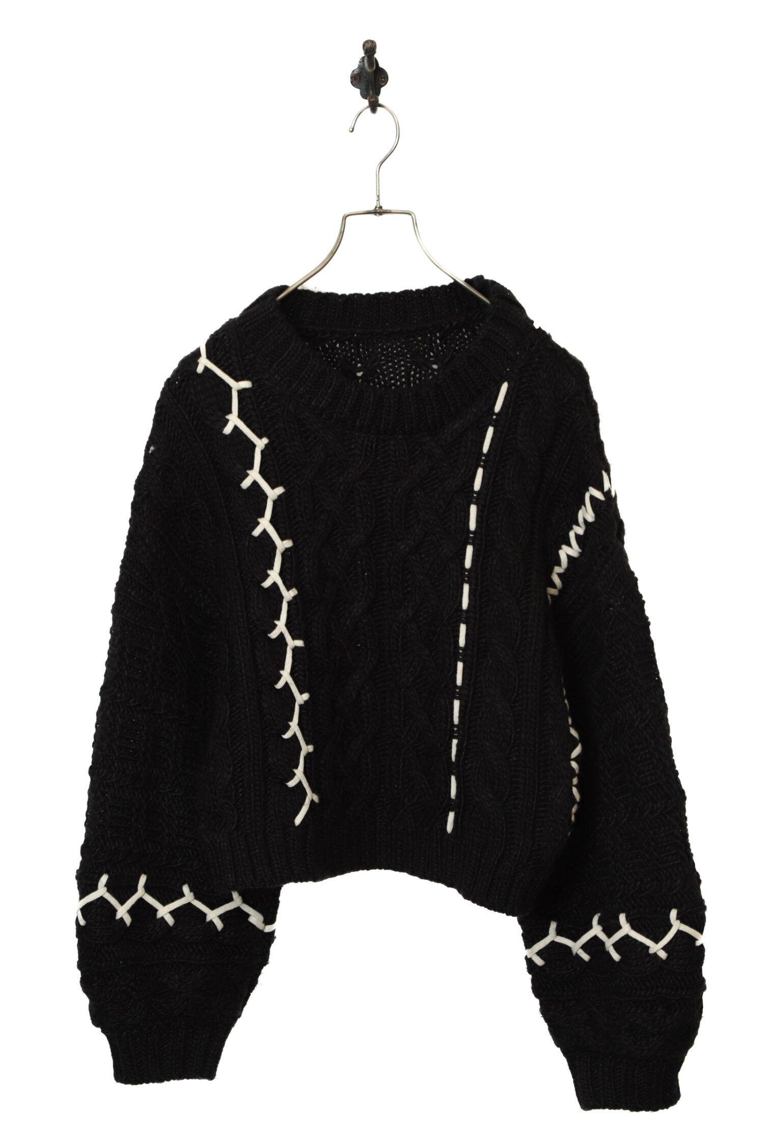VINTAGE CABLE KNIT SWEATER/XL