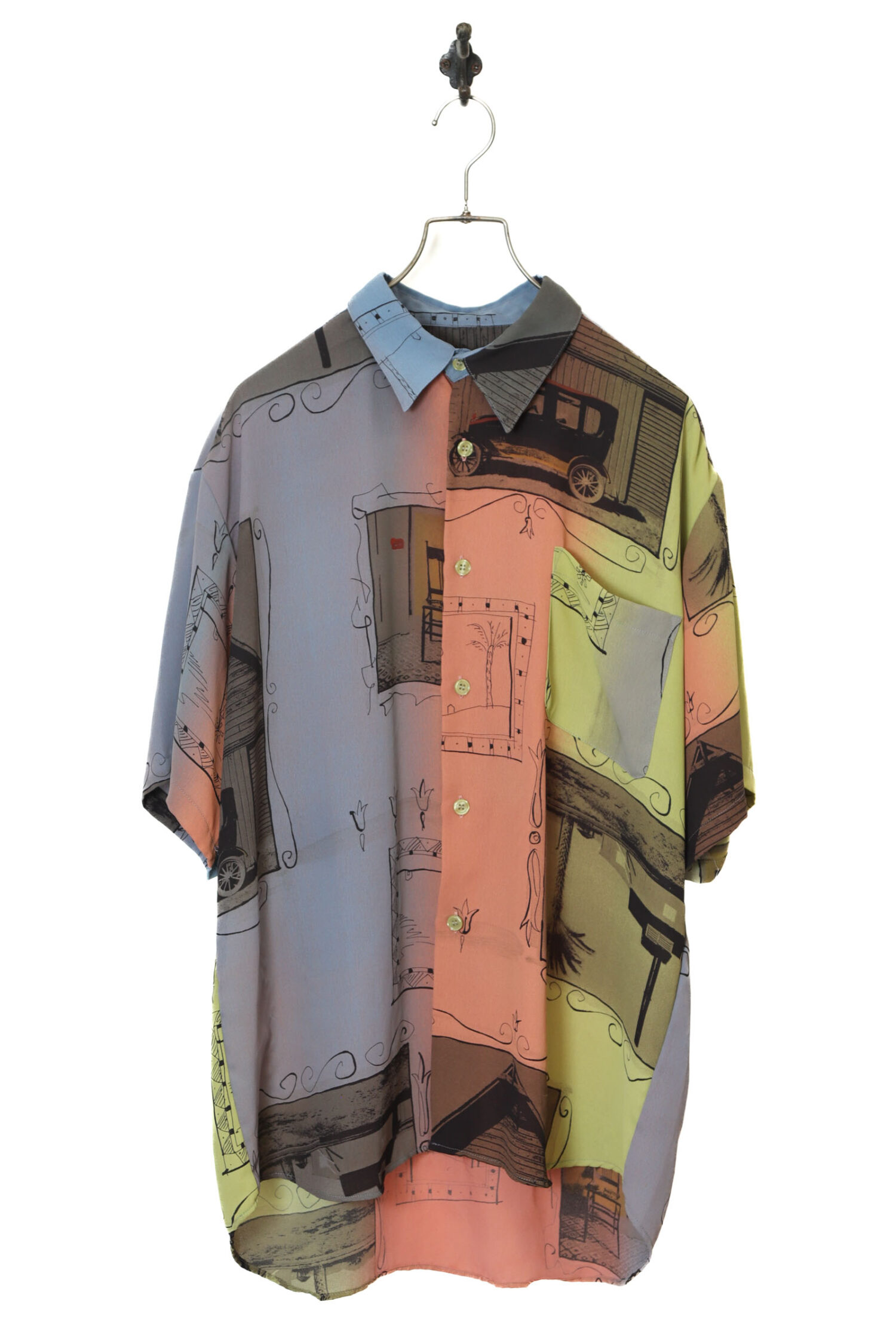 VINTAGE PRINTED SHIRT/L