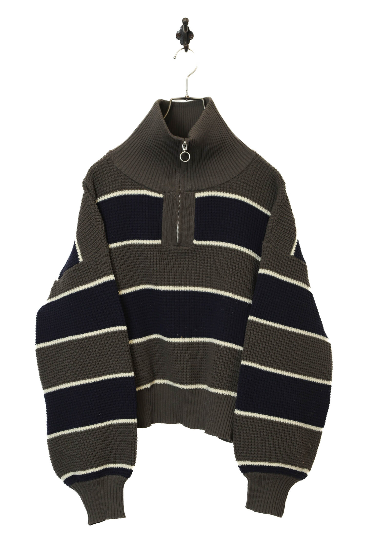 VINTAGE HALF ZIP KNITTED SWEATER/XL