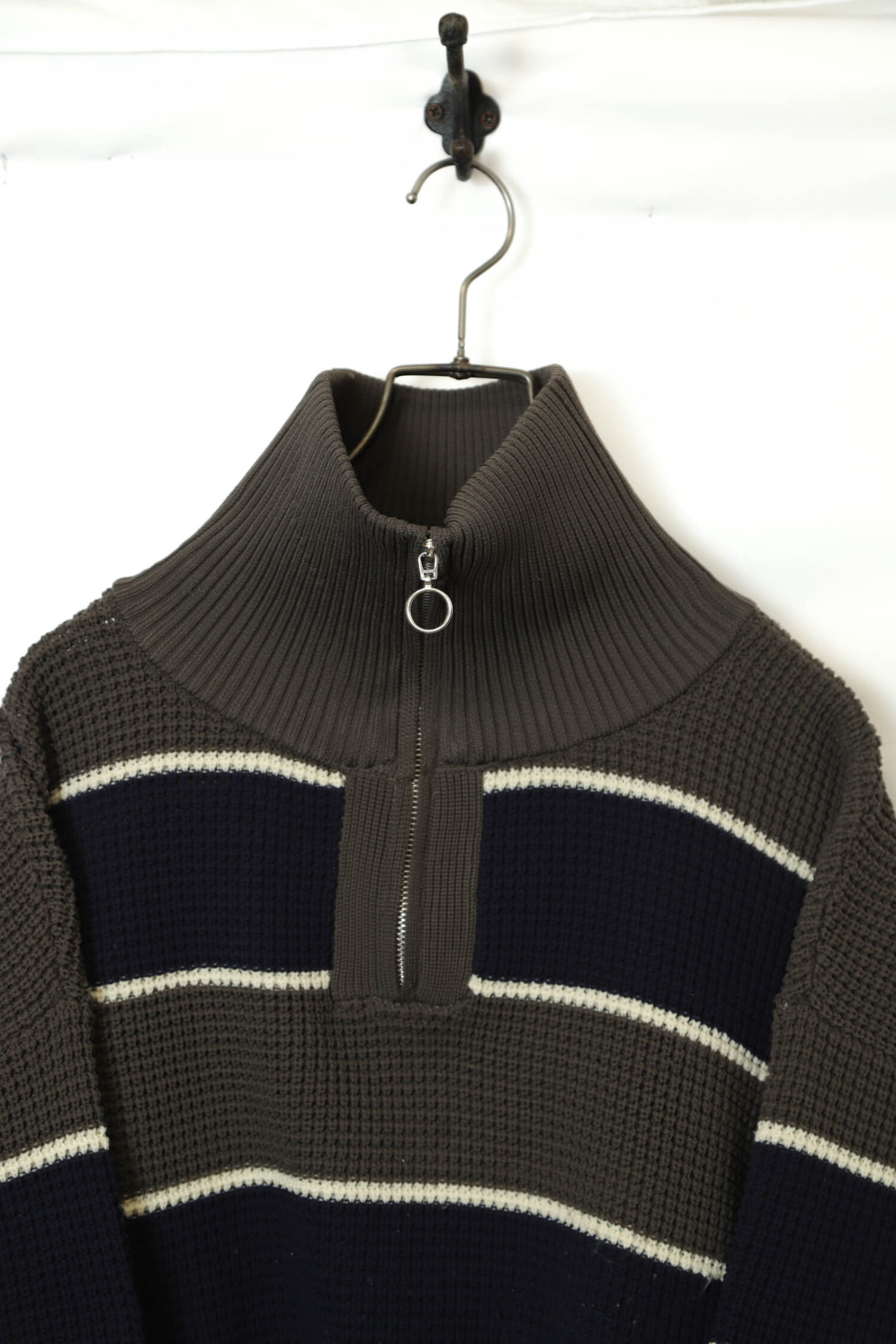 Alternative view of VINTAGE HALF ZIP KNITTED SWEATER/XL