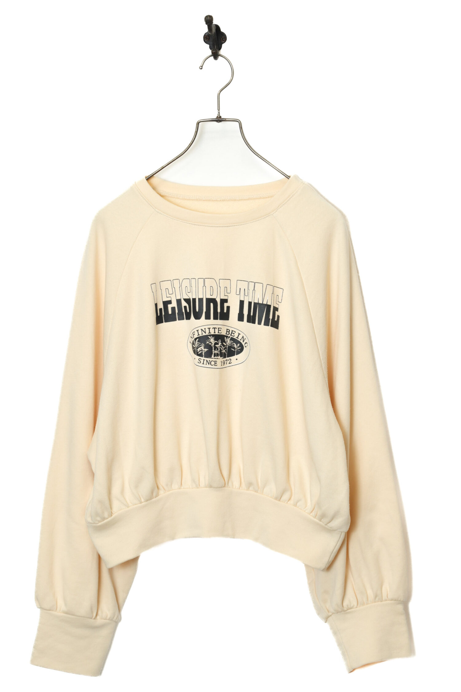 USED PRINTED SHORT SWEAT SHIRT/L