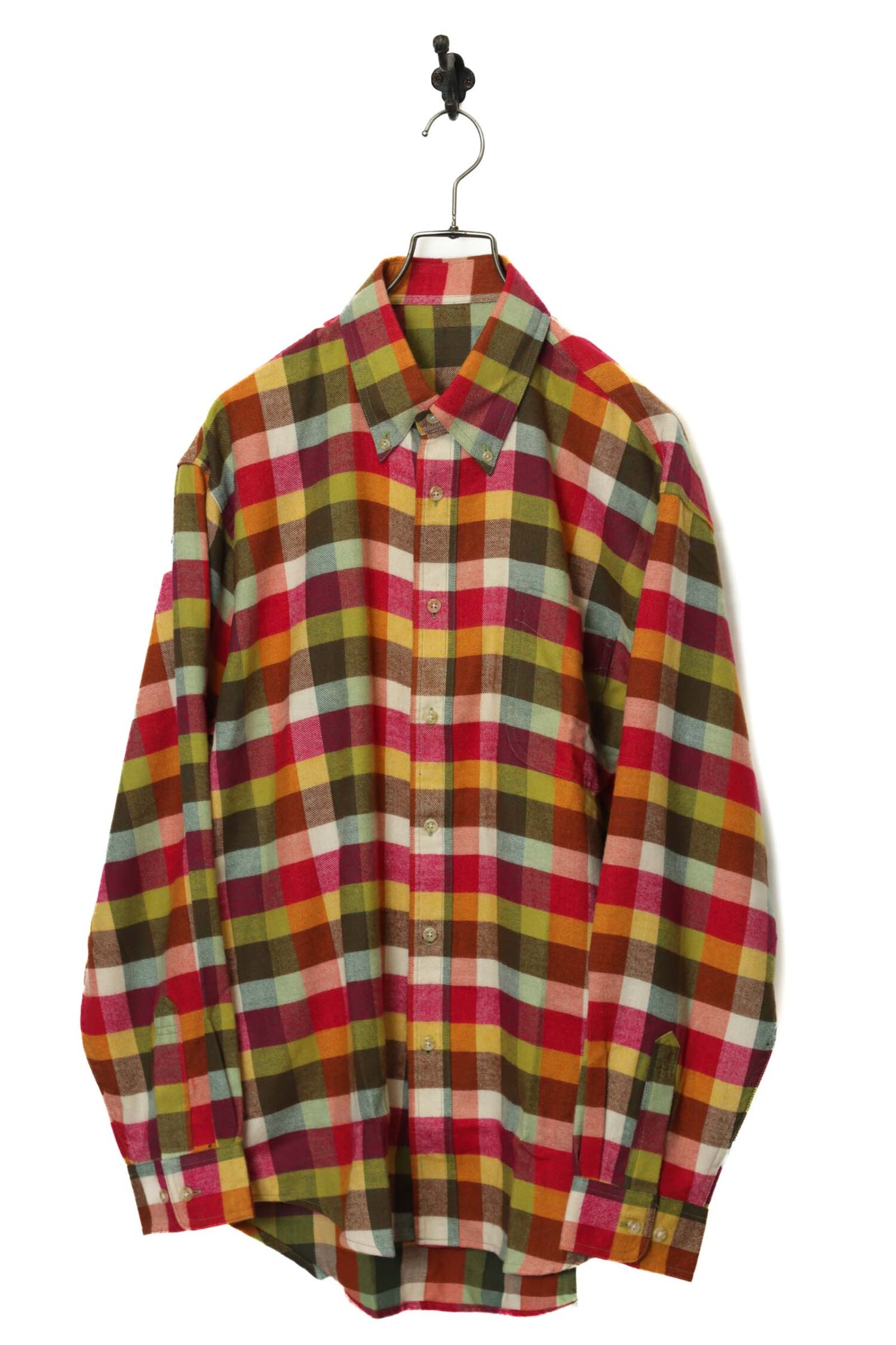 VINTAGE CHECK PATTERN SHIRT/XL