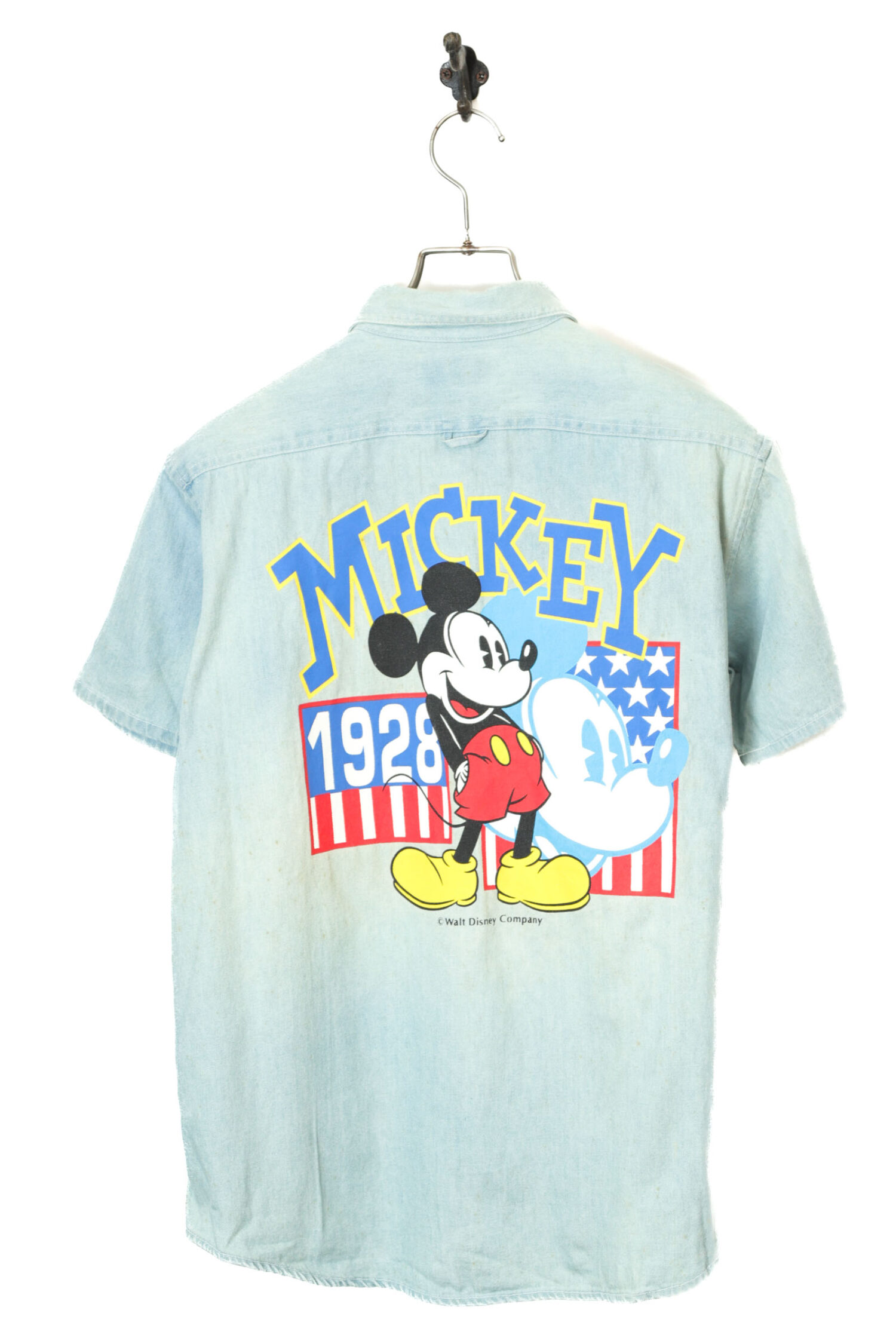 USED DISNEY PRINTED DENIM SHIRT/M