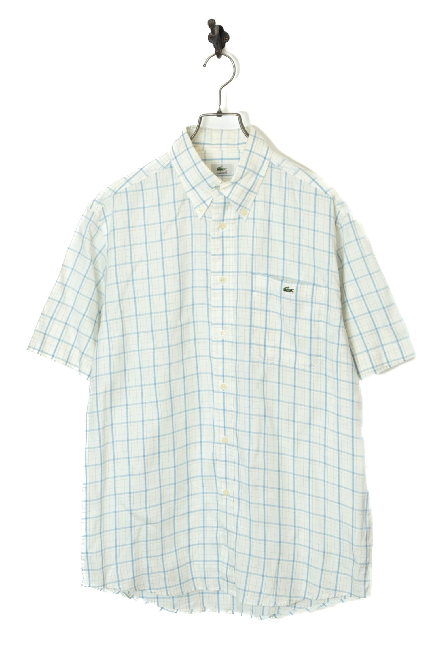 USED LACOSTE CHECK PATTERN SHIRT/M