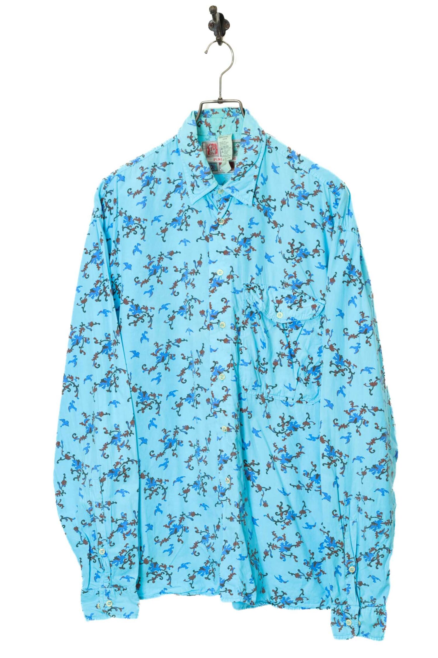 USED PRINTED SHIRT/MADE IN ITALY/L