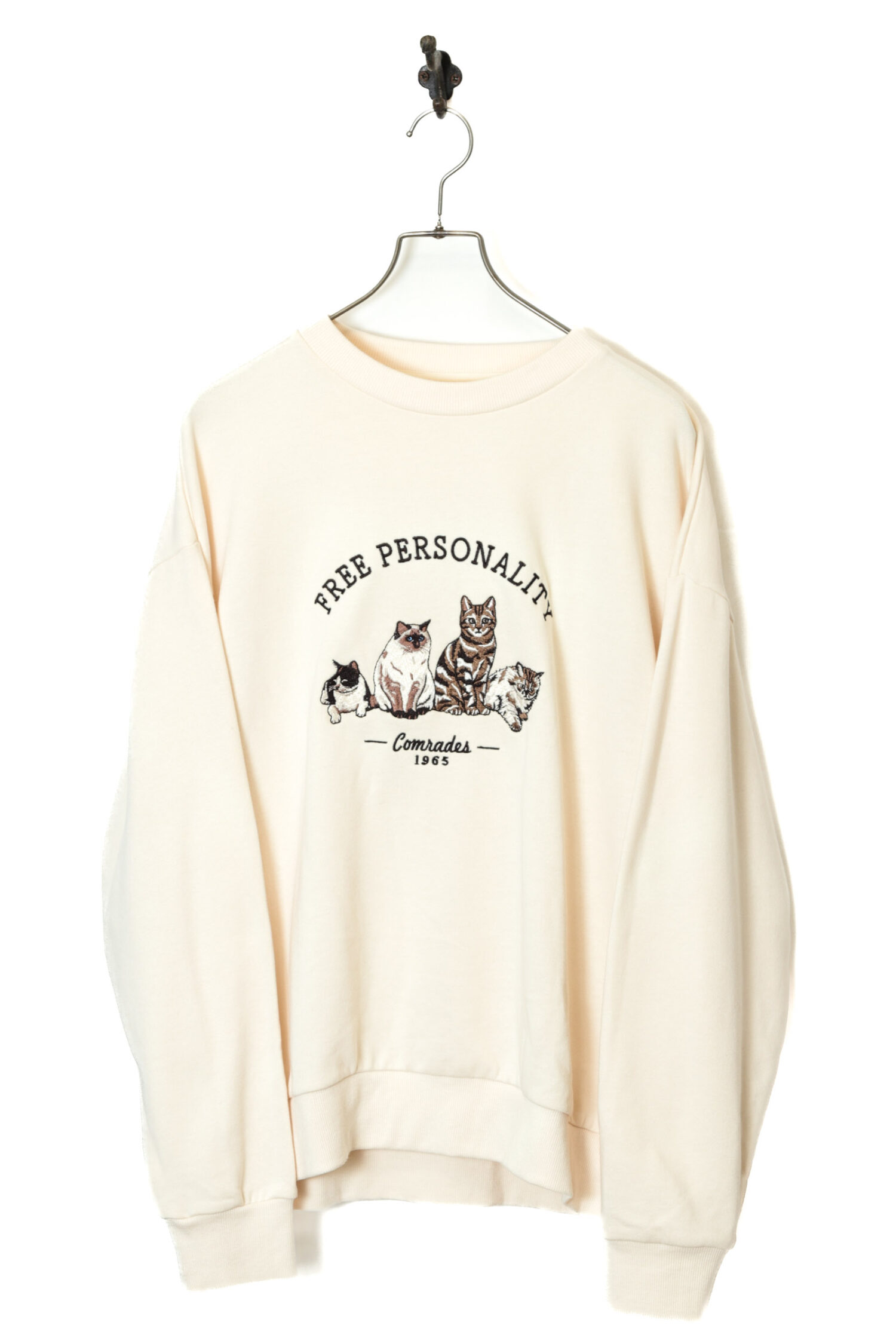 VINTAGE EMBROIDERY SWEAT SHIRT/XL
