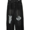 VINTAGE DAMAGE DENIM PANTS/W76