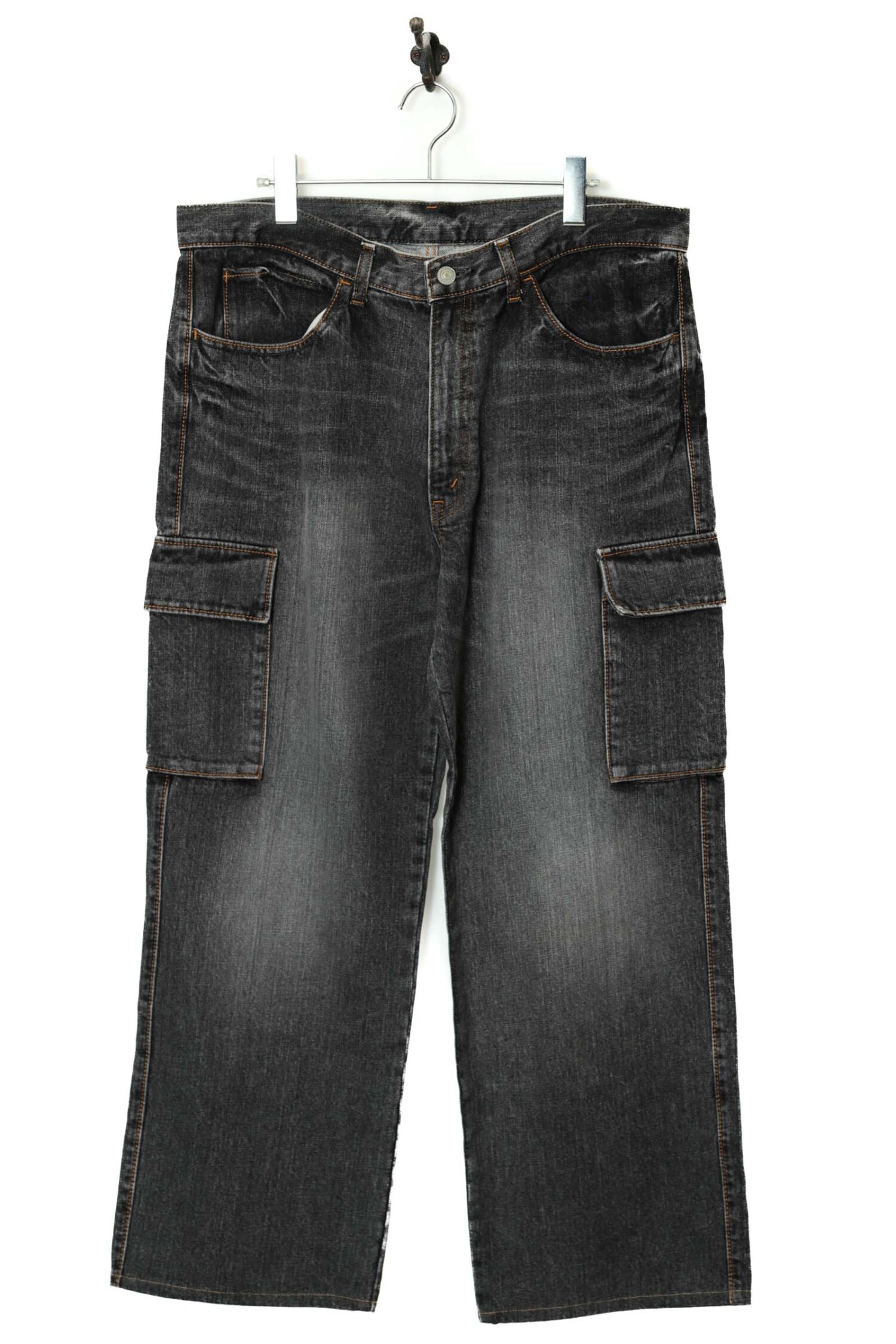 VINTAGE WIDE DENIM CARGO PANTS/W92