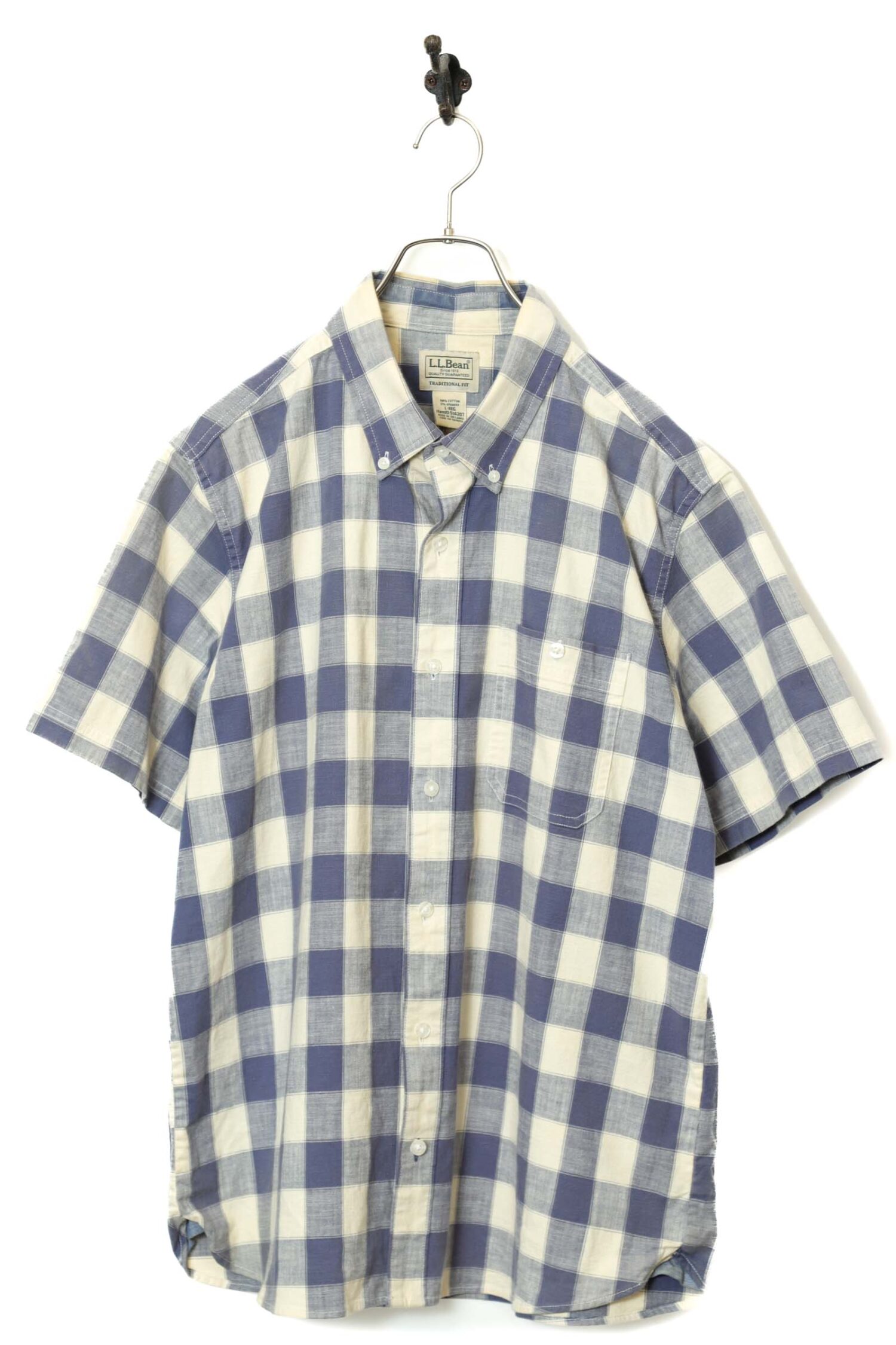 USED L.L BEAN CHECK SHIRT/L