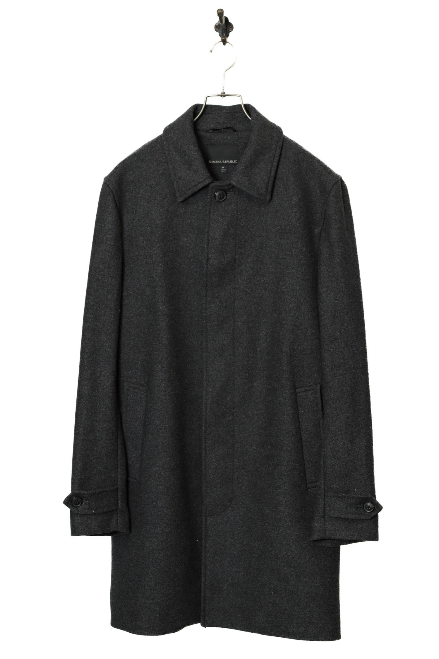 USED BANANA REPUBLIC WOOL CONVERTIBLE COLLAR COAT/M