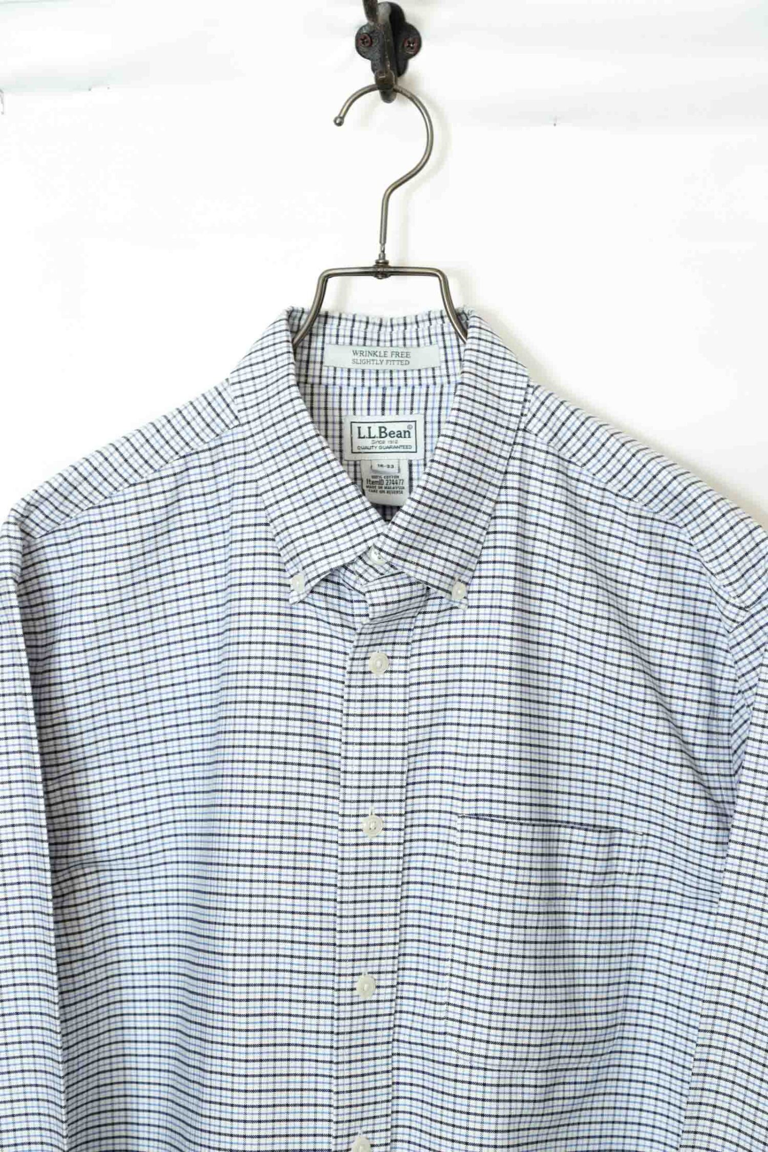 Alternative view of USED L.L.BEAN CHECK PATTERN SHIRT/L