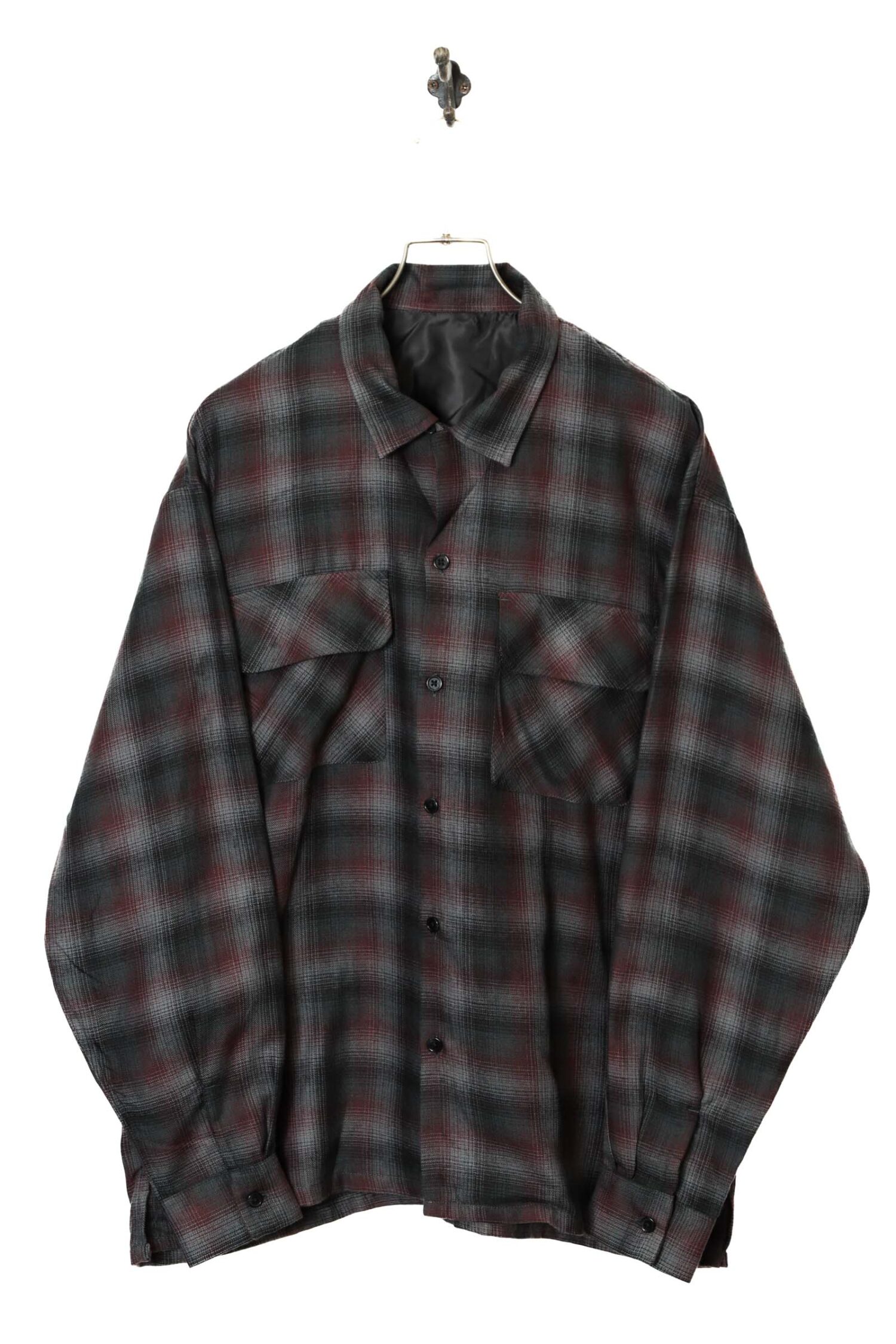 VINTAGE CHECK PATTERN SHIRT/XL
