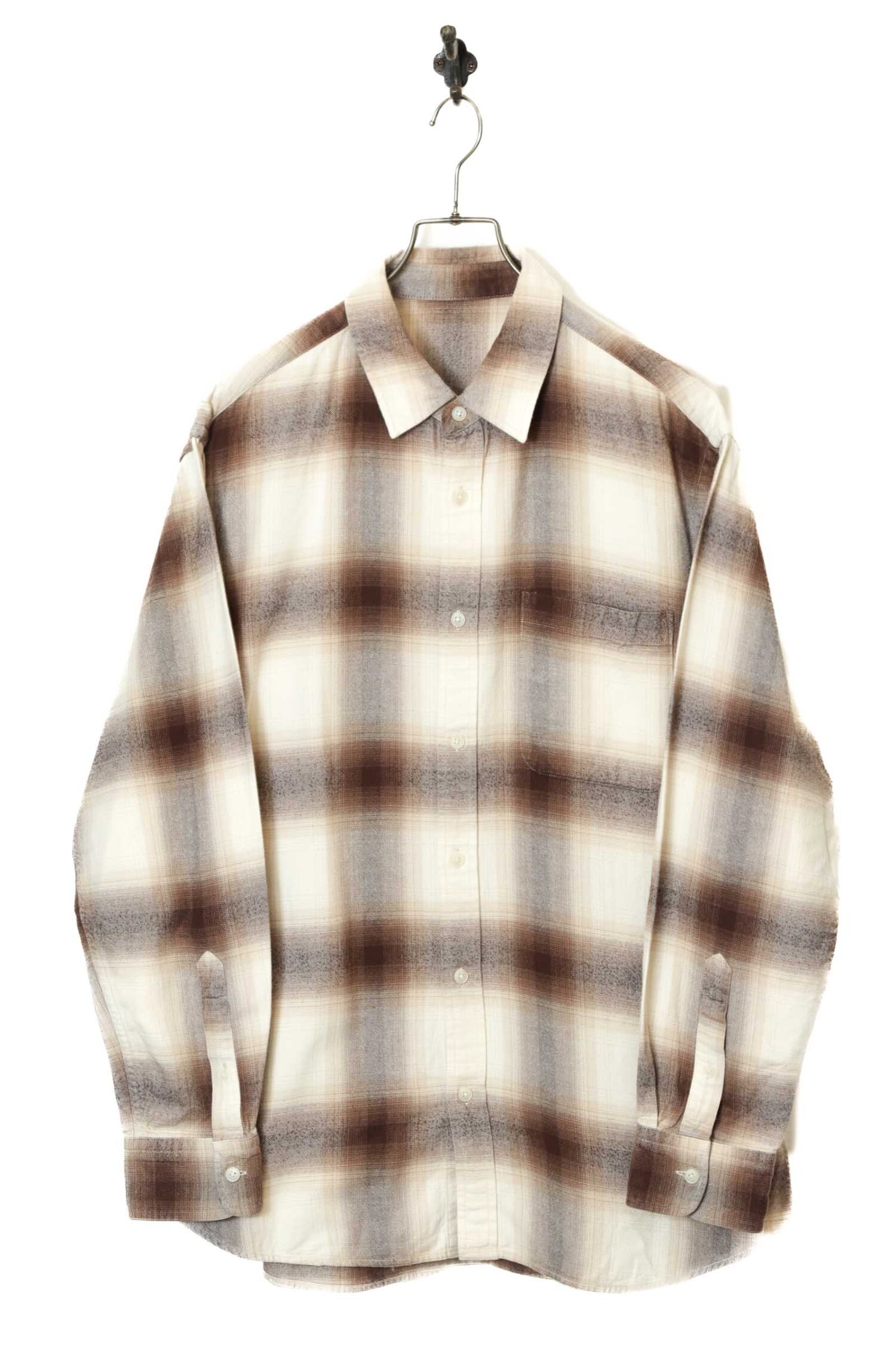 VINTAGE CHECK PATTERN SHIRT/L