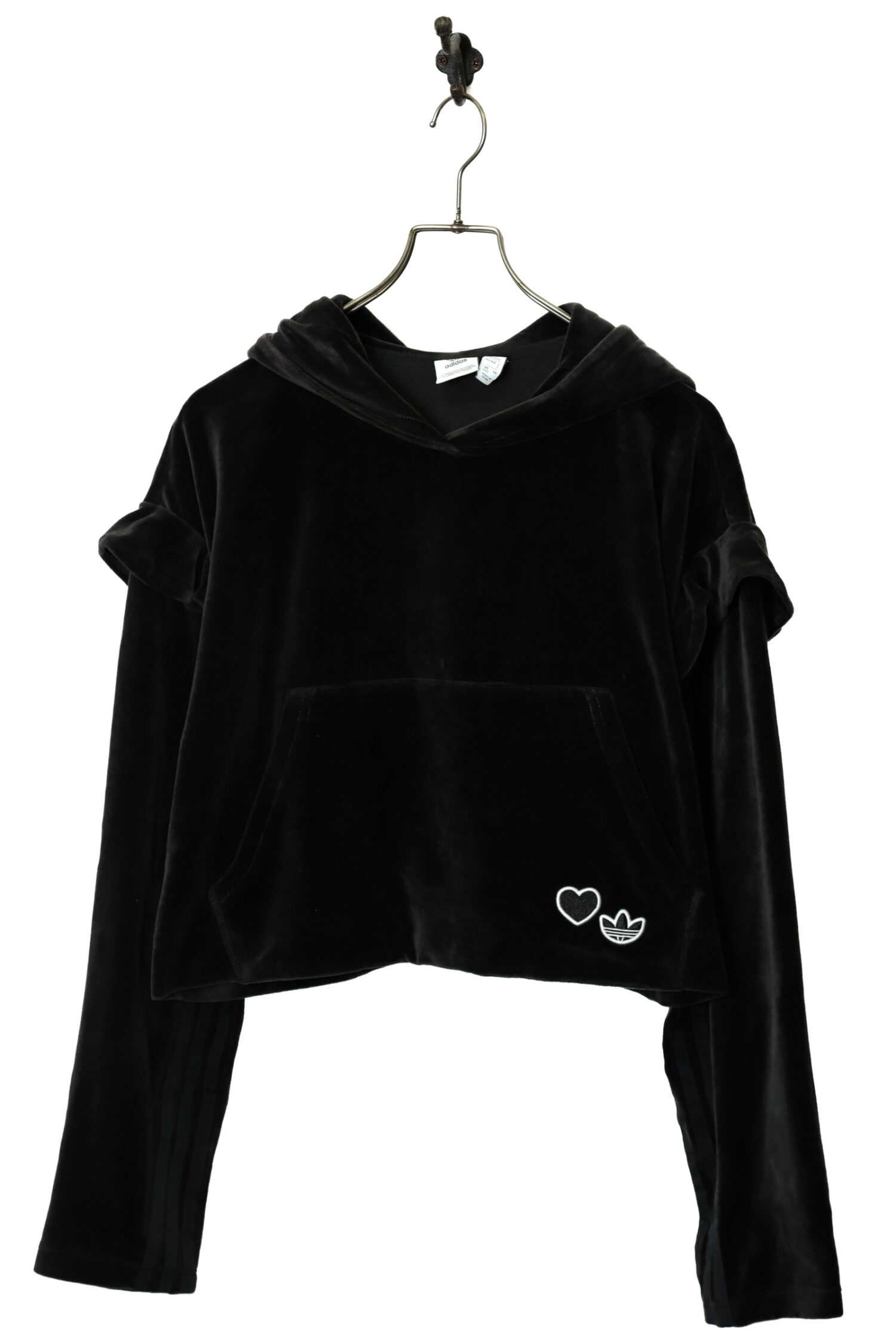 USED ADIDAS VELOR SWEAT PARKA/S