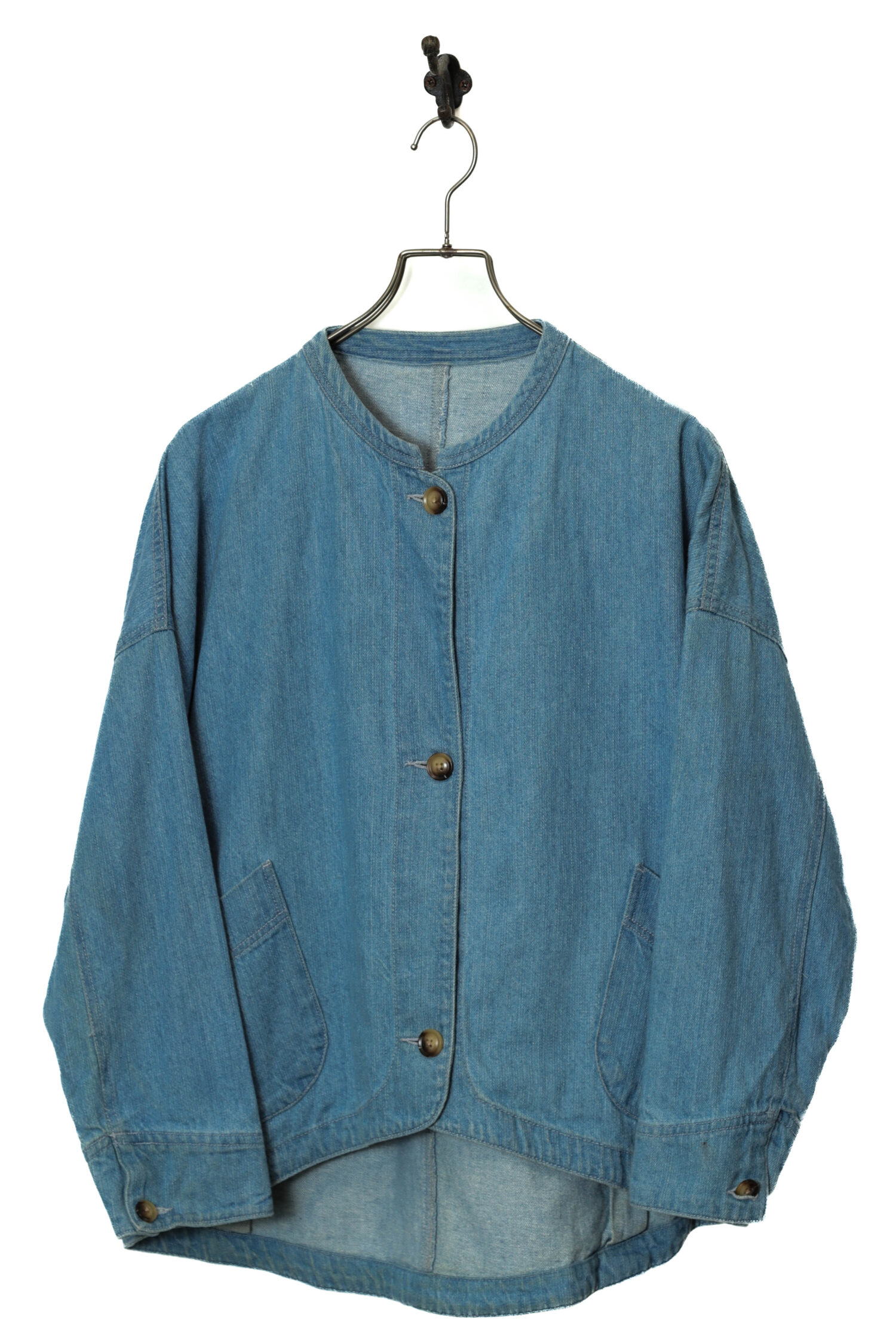 VINTAGE STAND COLLAR DENIM JACKET/L