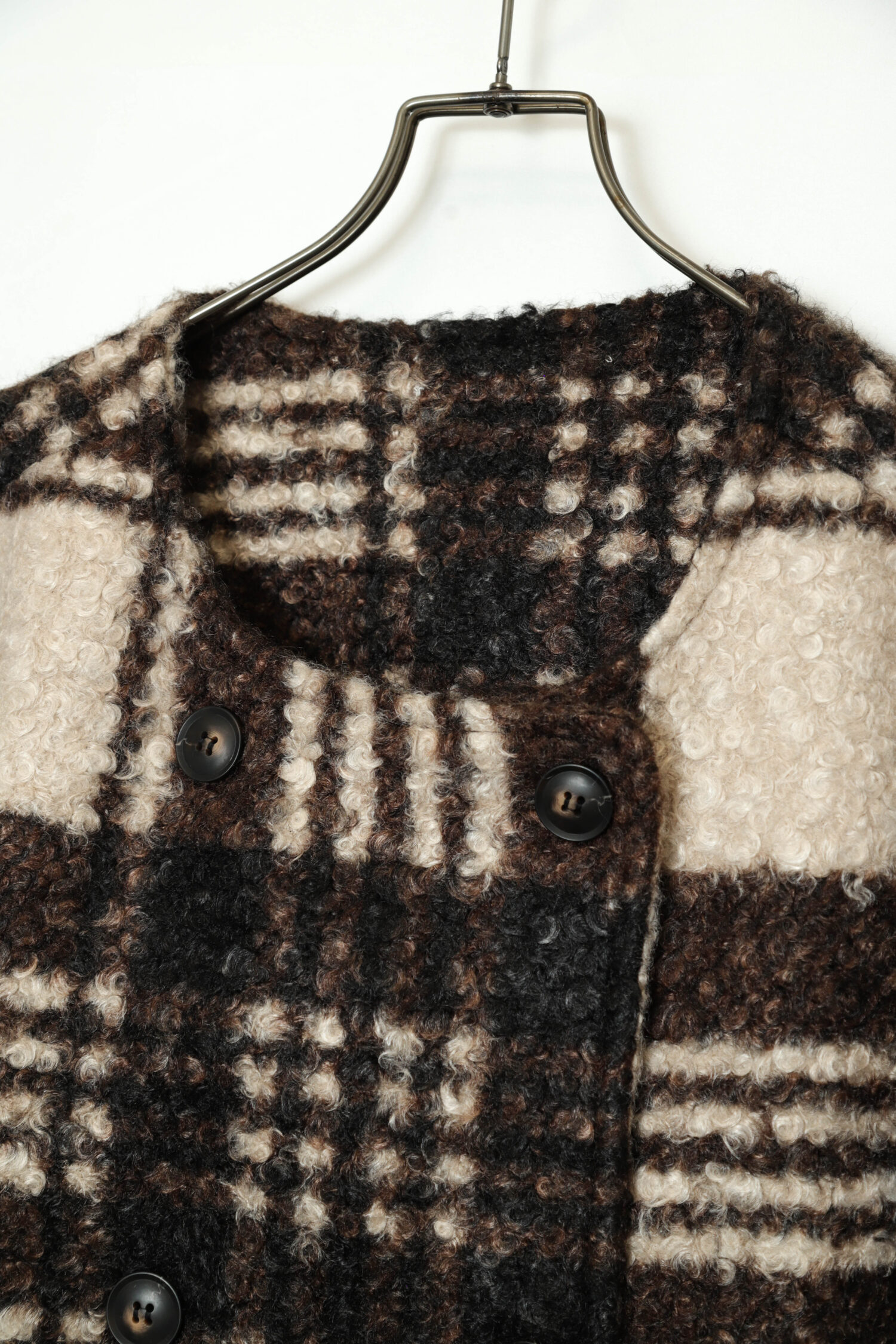 Alternative view of VINTAGE NO COLLAR LONG COAT/XL