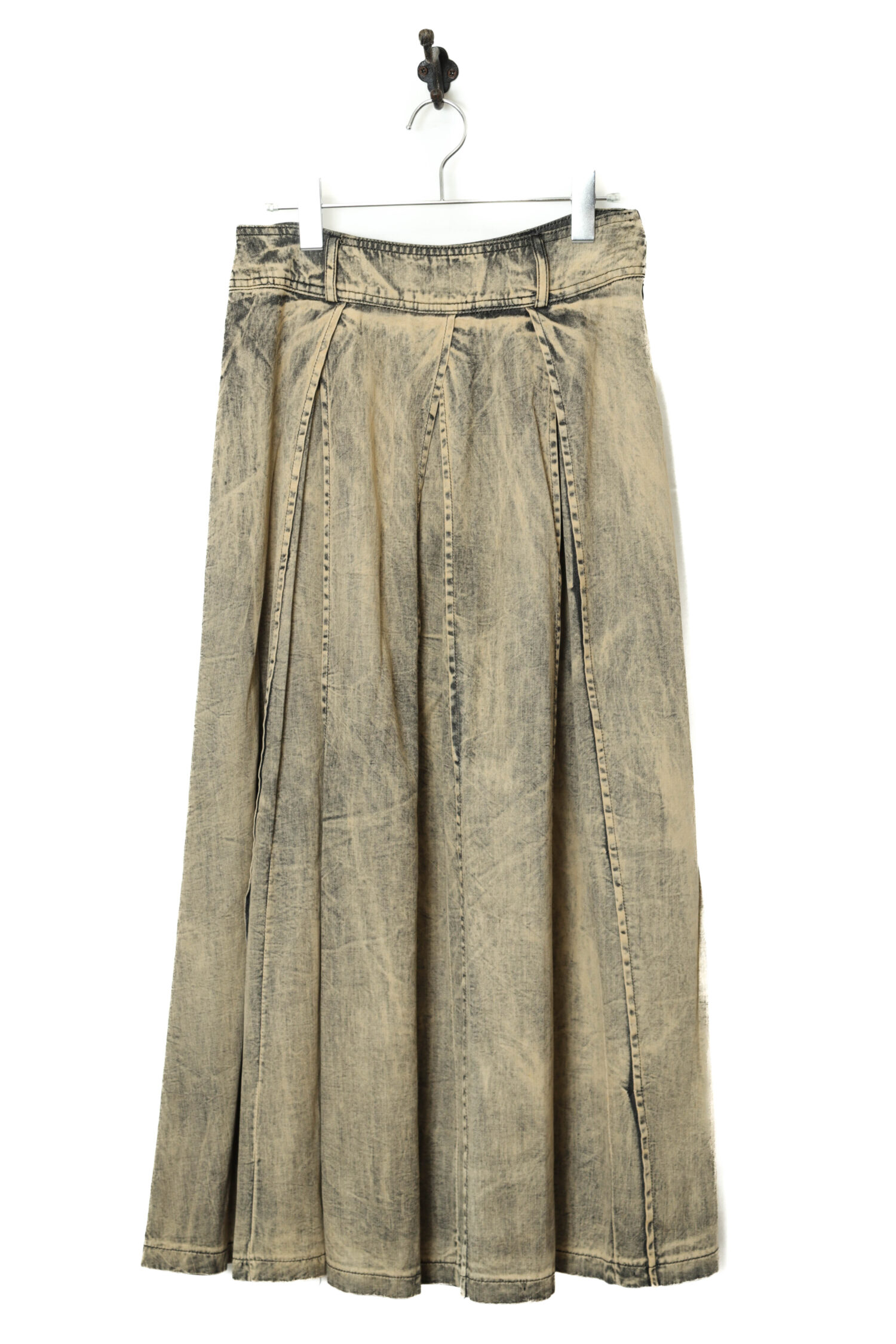 VINTAGE BLEACHED DENIM SKIRT/W70