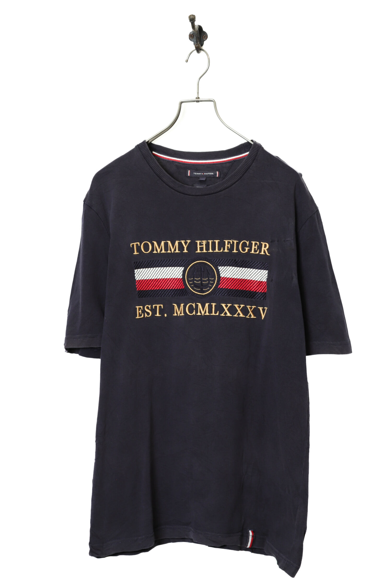 USED TOMMY FILFIGER EMBROIDERY T-SHIRT/L