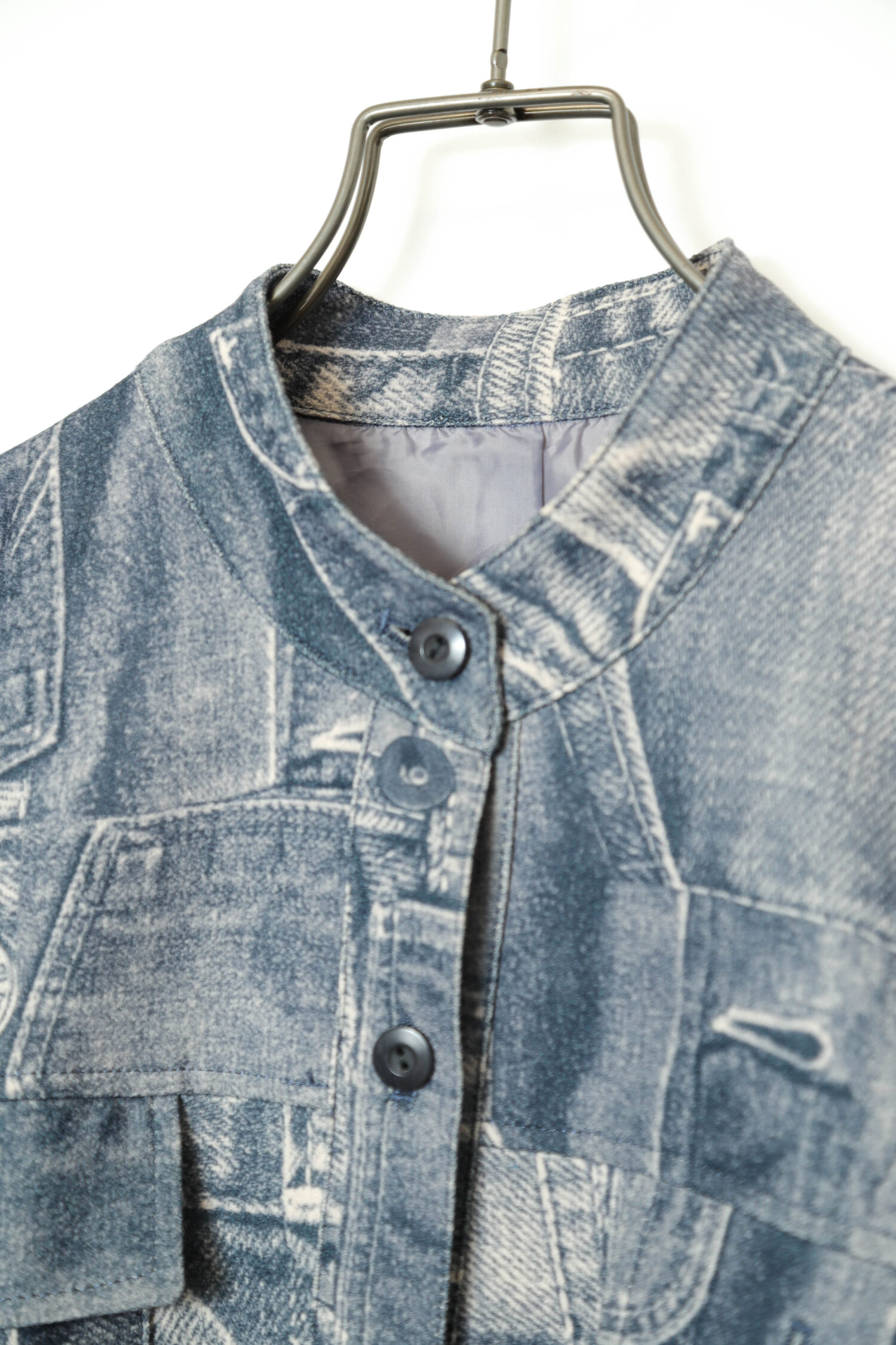 Alternative view of VINTAGE PRINTED STAND COLLAR JACKET/M