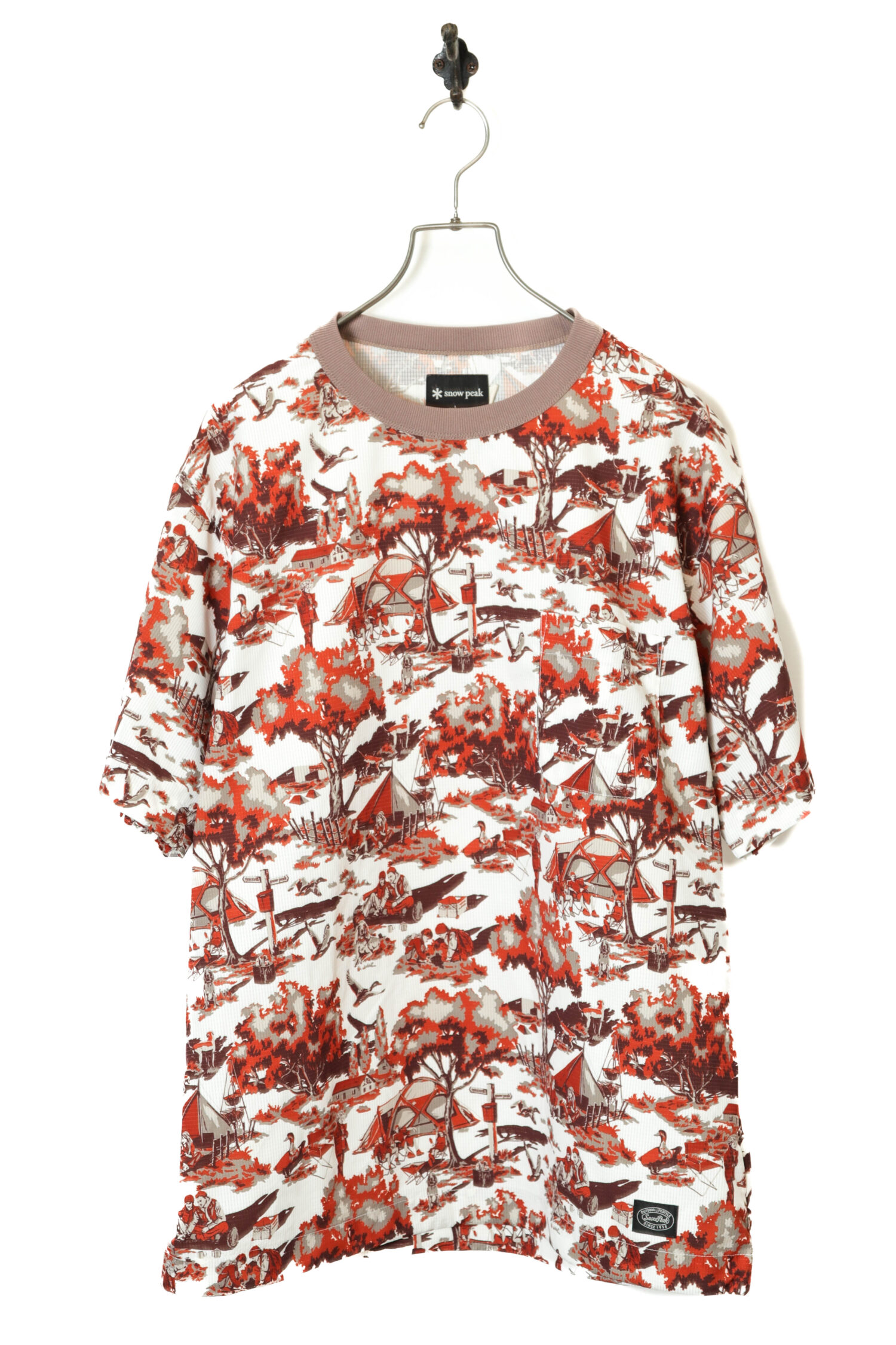 USED SNOW PEAK PRINTED T-SHIRT/L