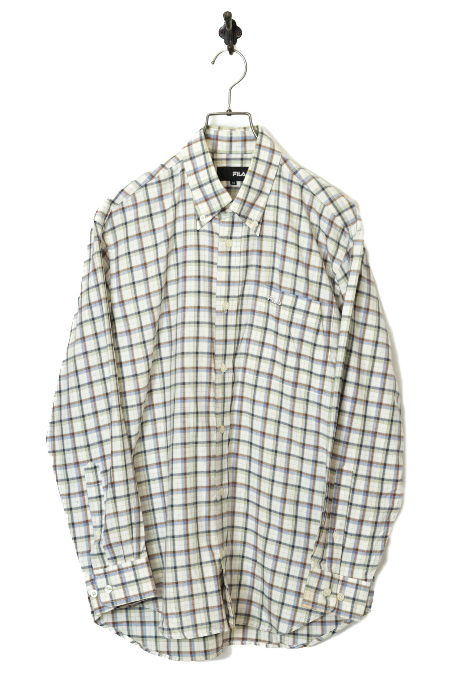 USED FILA CHECK PATTERN SHIRT/L