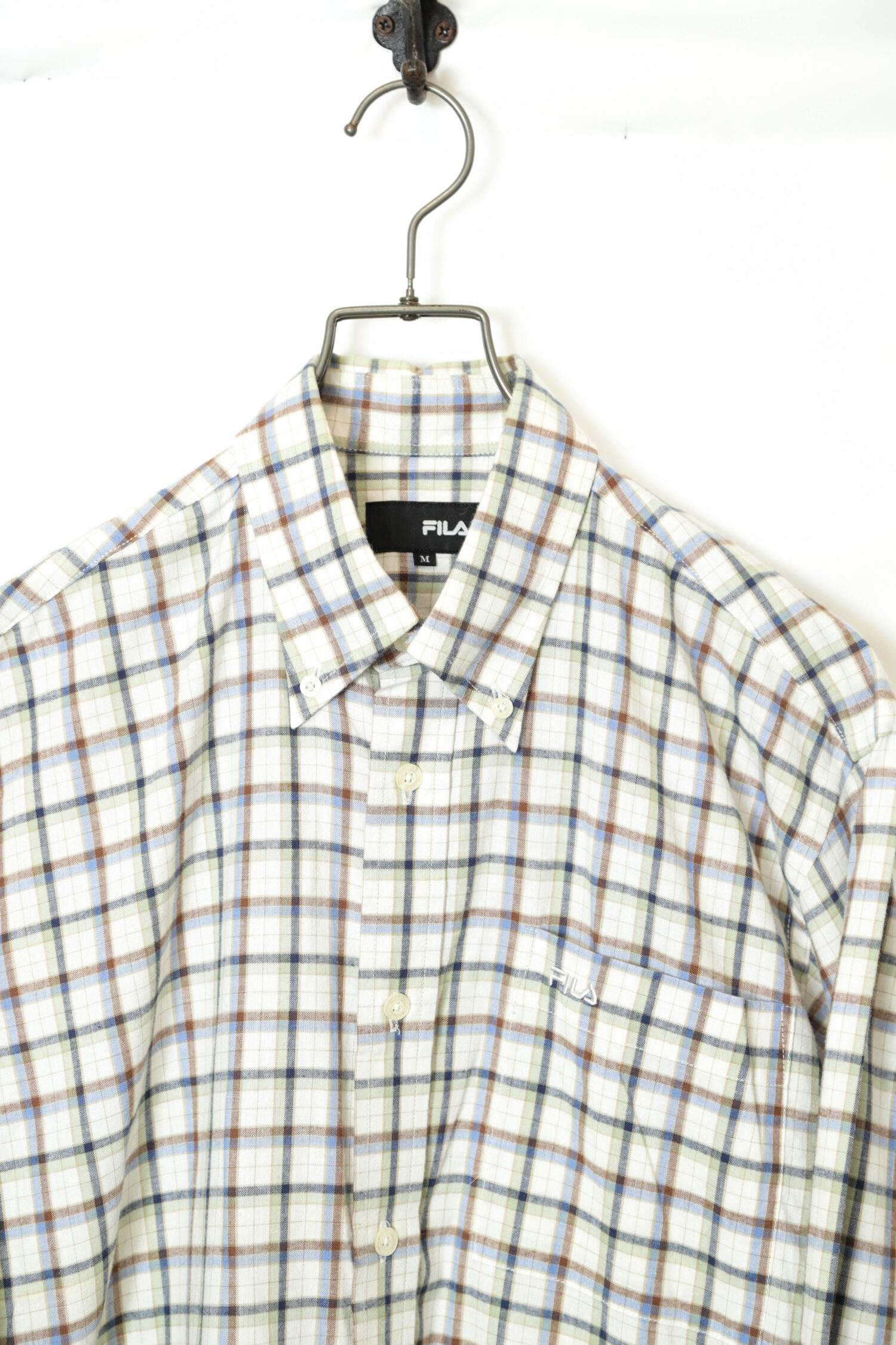 Alternative view of USED FILA CHECK PATTERN SHIRT/L