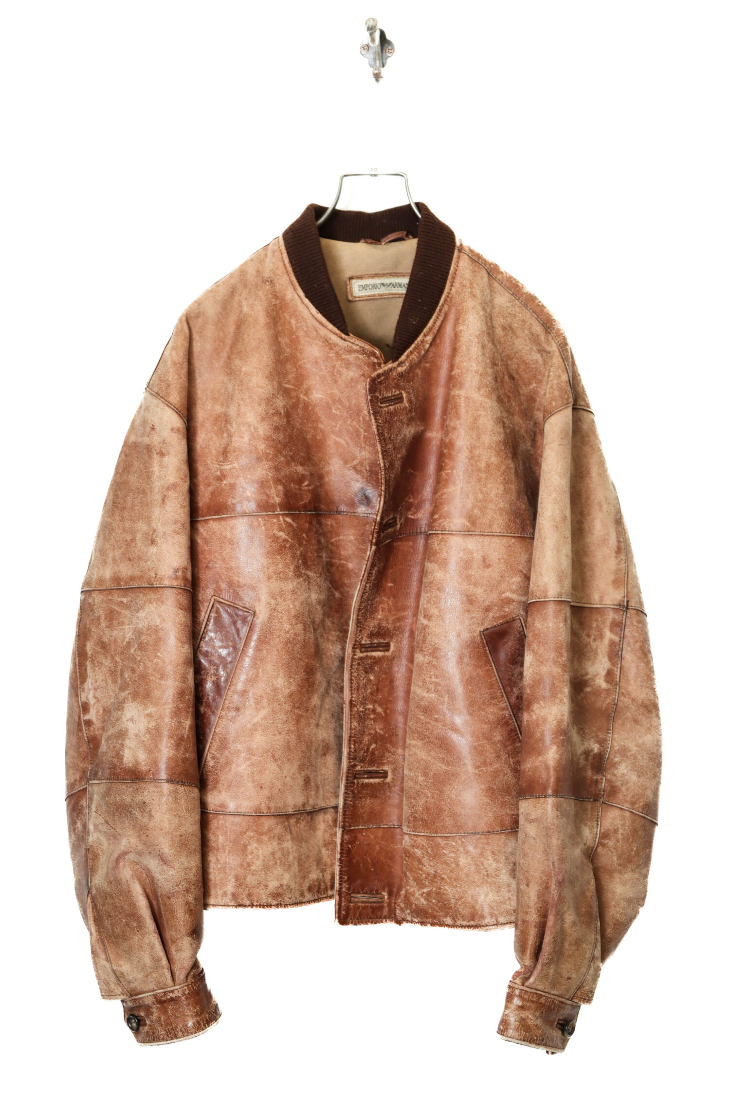 USED EMPORIO ARMANI LEATHER JACKET/XL | 古着屋FERANTRACING【公式
