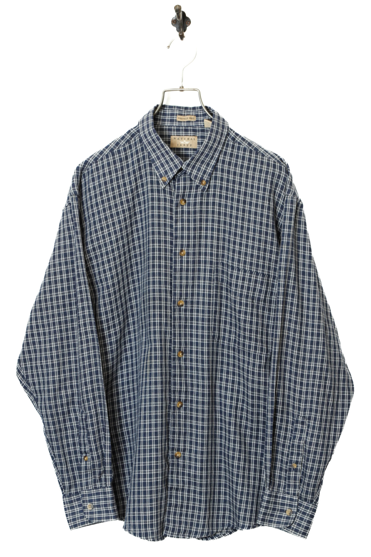 USED NATURAL ISSUE CHECK PATTERN SHIRT/XL