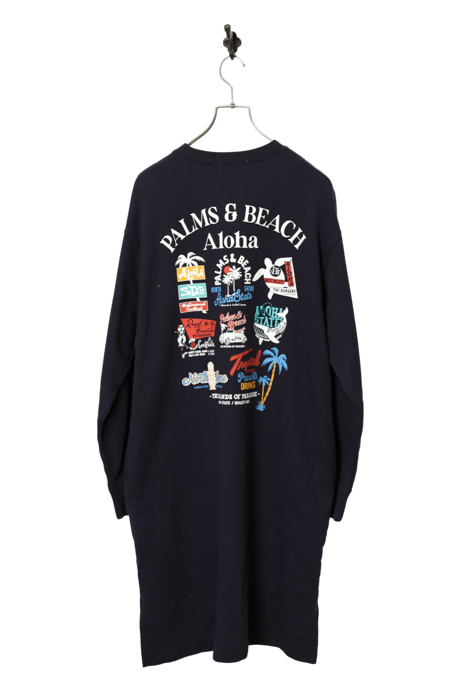 VINTAGE PRINTED LONG SWEAT SHIRT/L