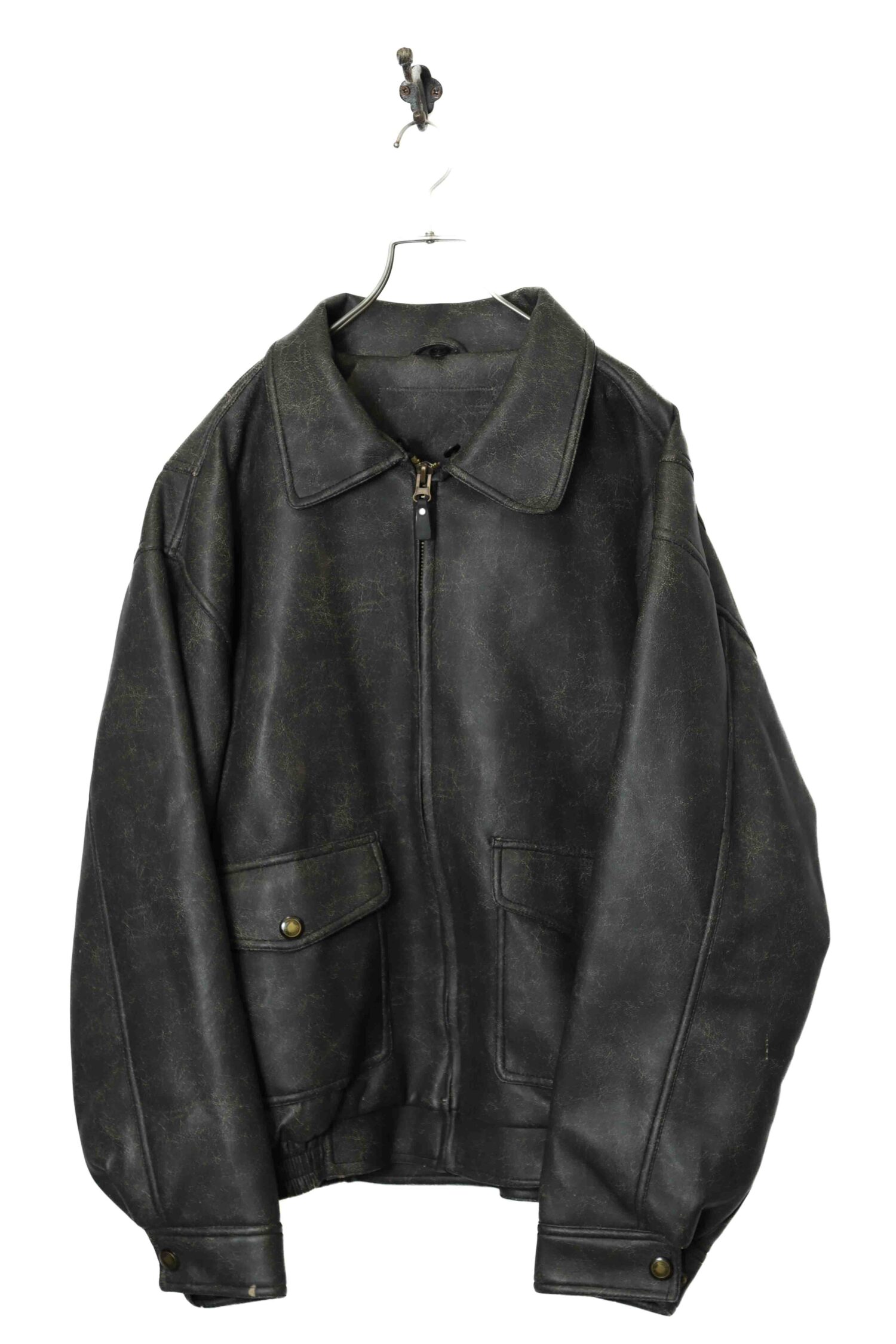 VINTAGE FAKE LEATHER FLIGHT BOMBER JAKCET/XL | 古着屋FERANTRACING
