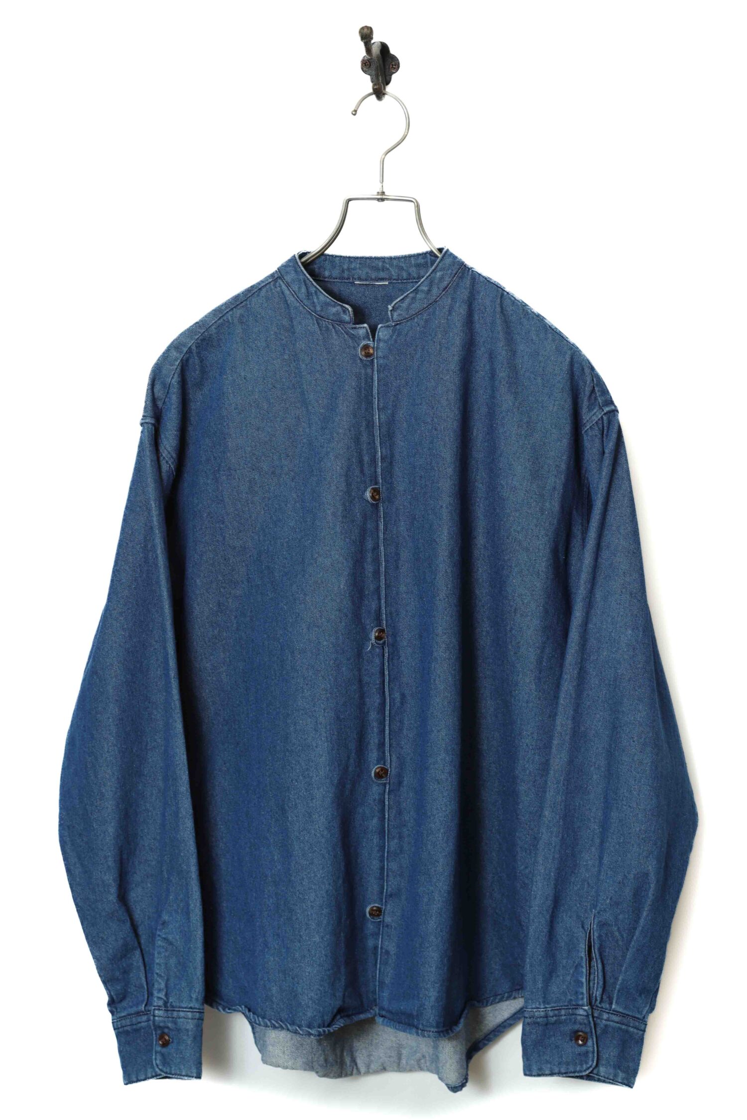 VINTAGE DENIM STAND COLLAR JACKET/XL