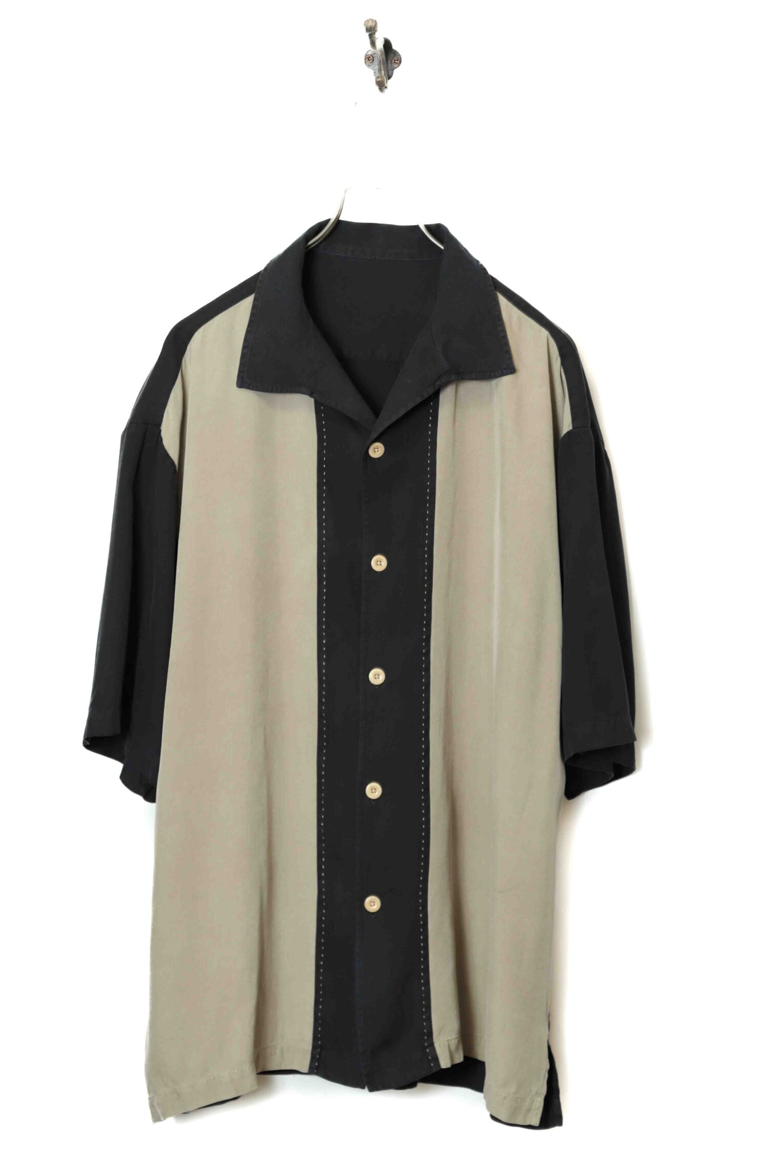 VINTAGE OPEN COLLAR SHIRT/XL