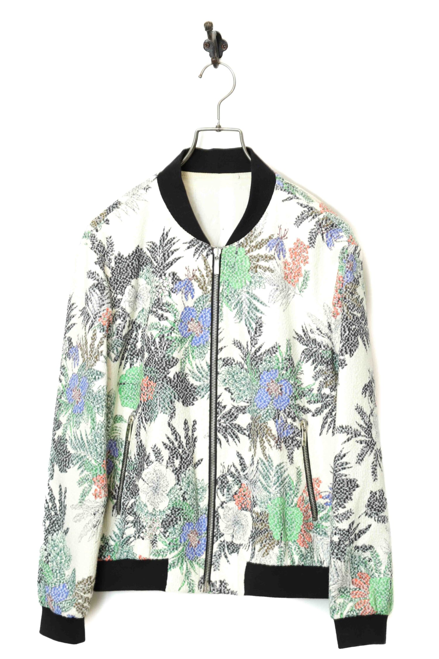 VINTAGE PRINTED BOMBER JACKET/M